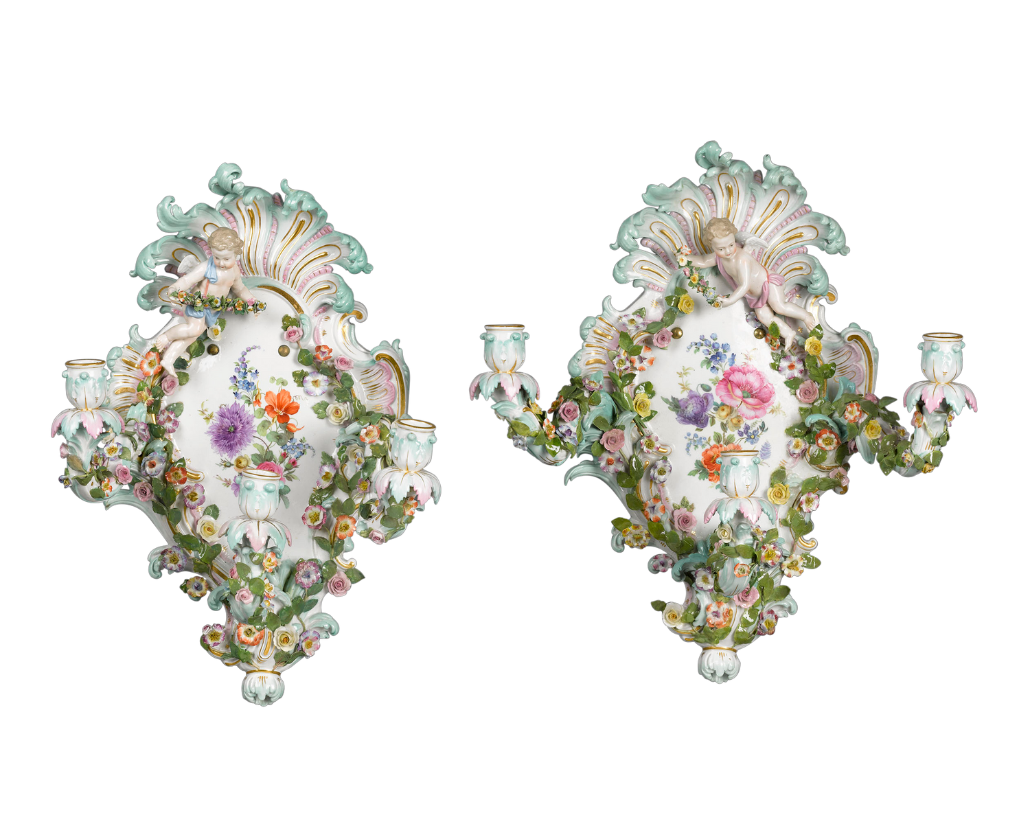 Meissen Wall Sconces