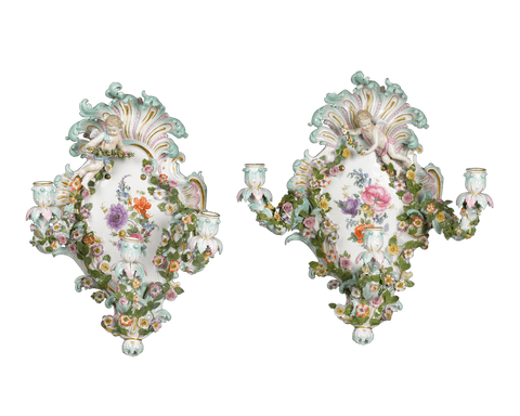 Meissen Wall Sconces