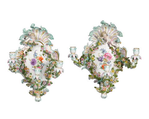 Meissen Wall Sconces