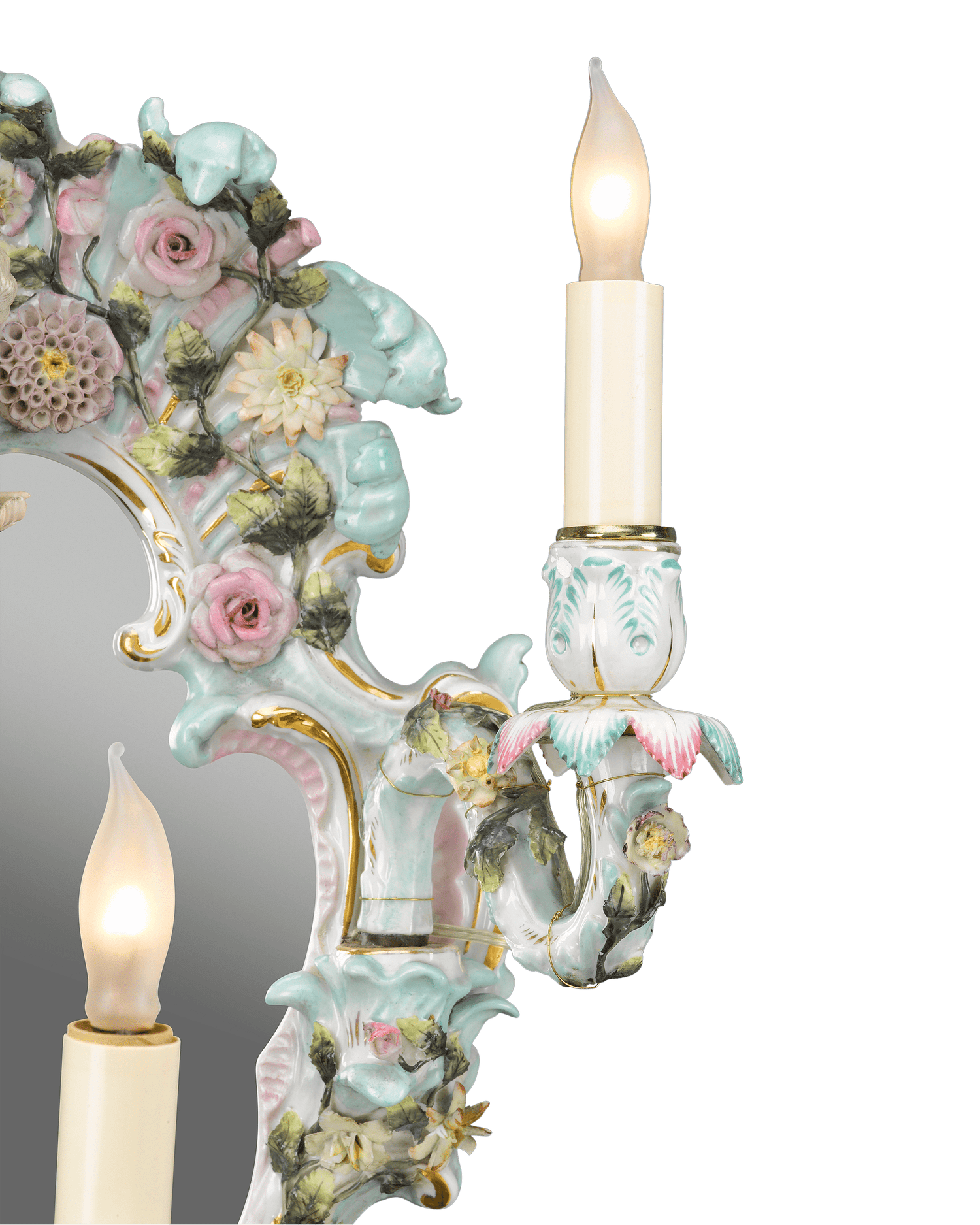 Meissen-Style Porcelain Wall Sconce