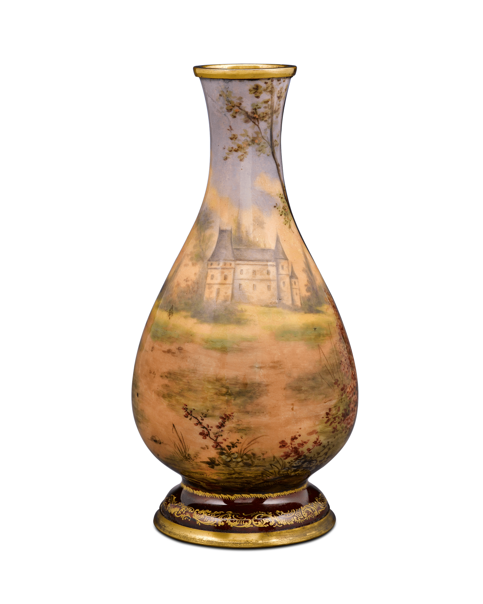 Limoges Enamel Vase