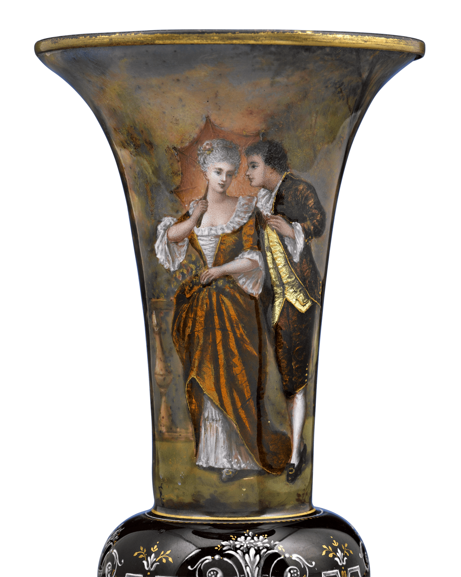 Limoges Enamel Vases