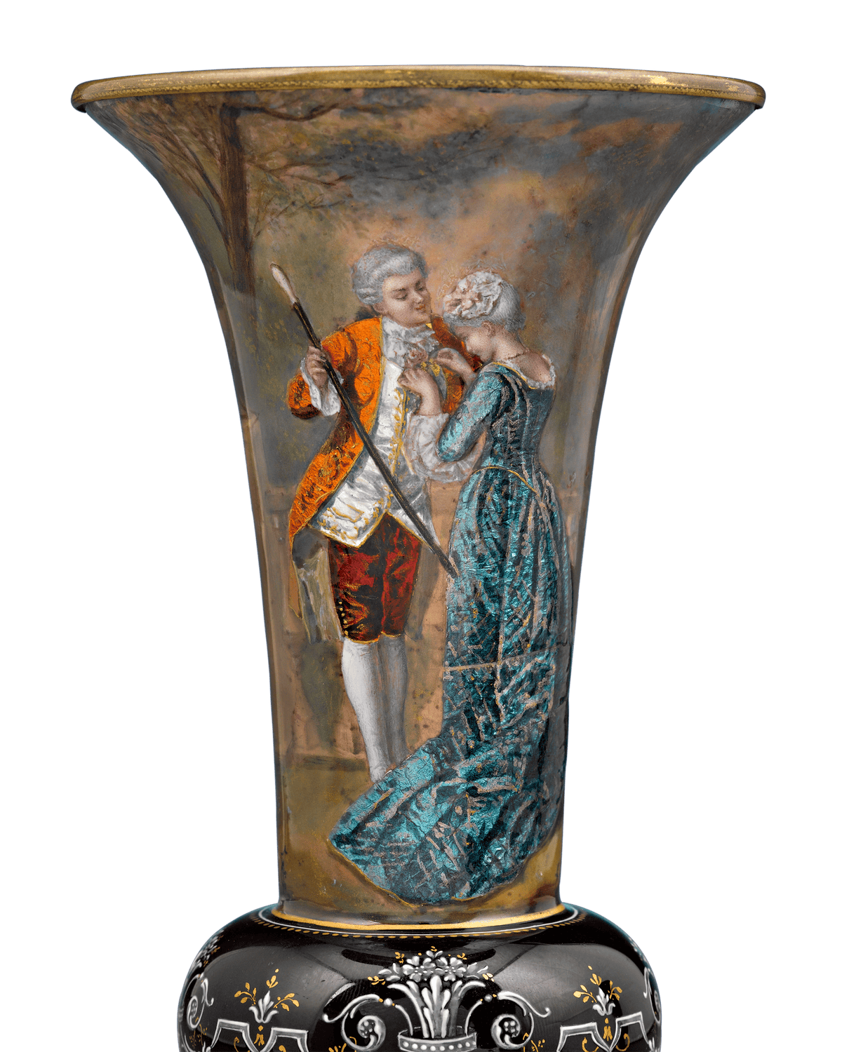 Limoges Enamel Vases
