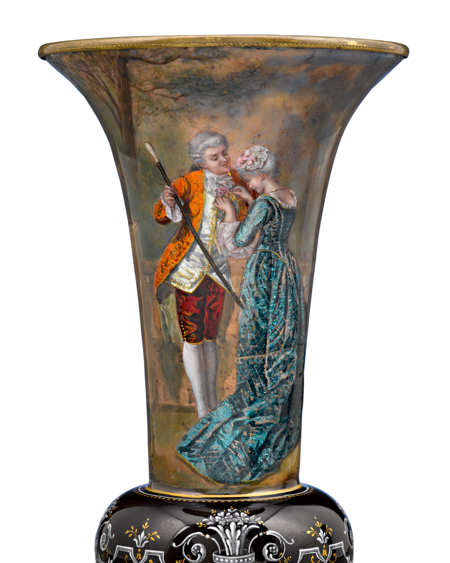 Limoges Enamel Vases