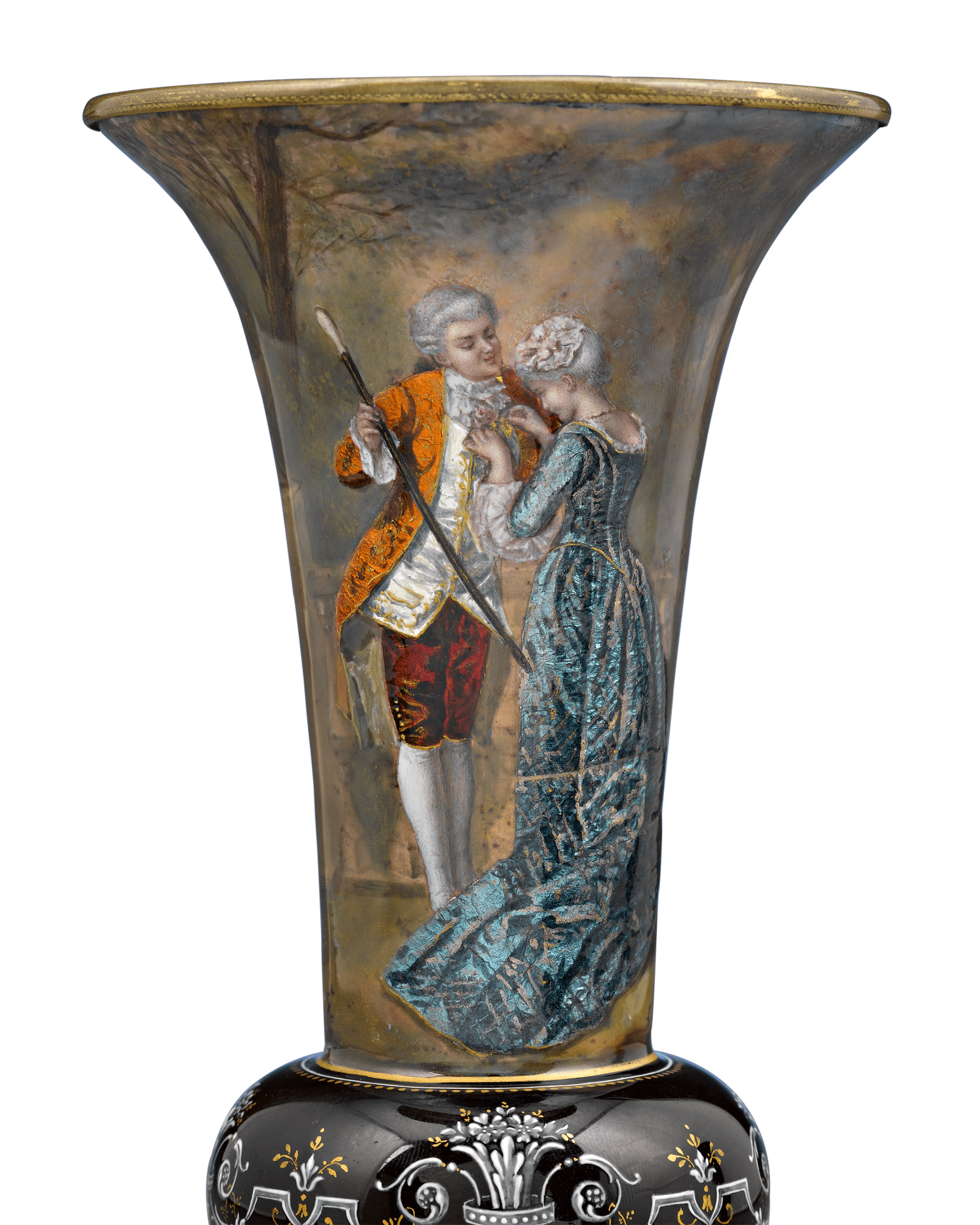 Limoges Enamel Vases