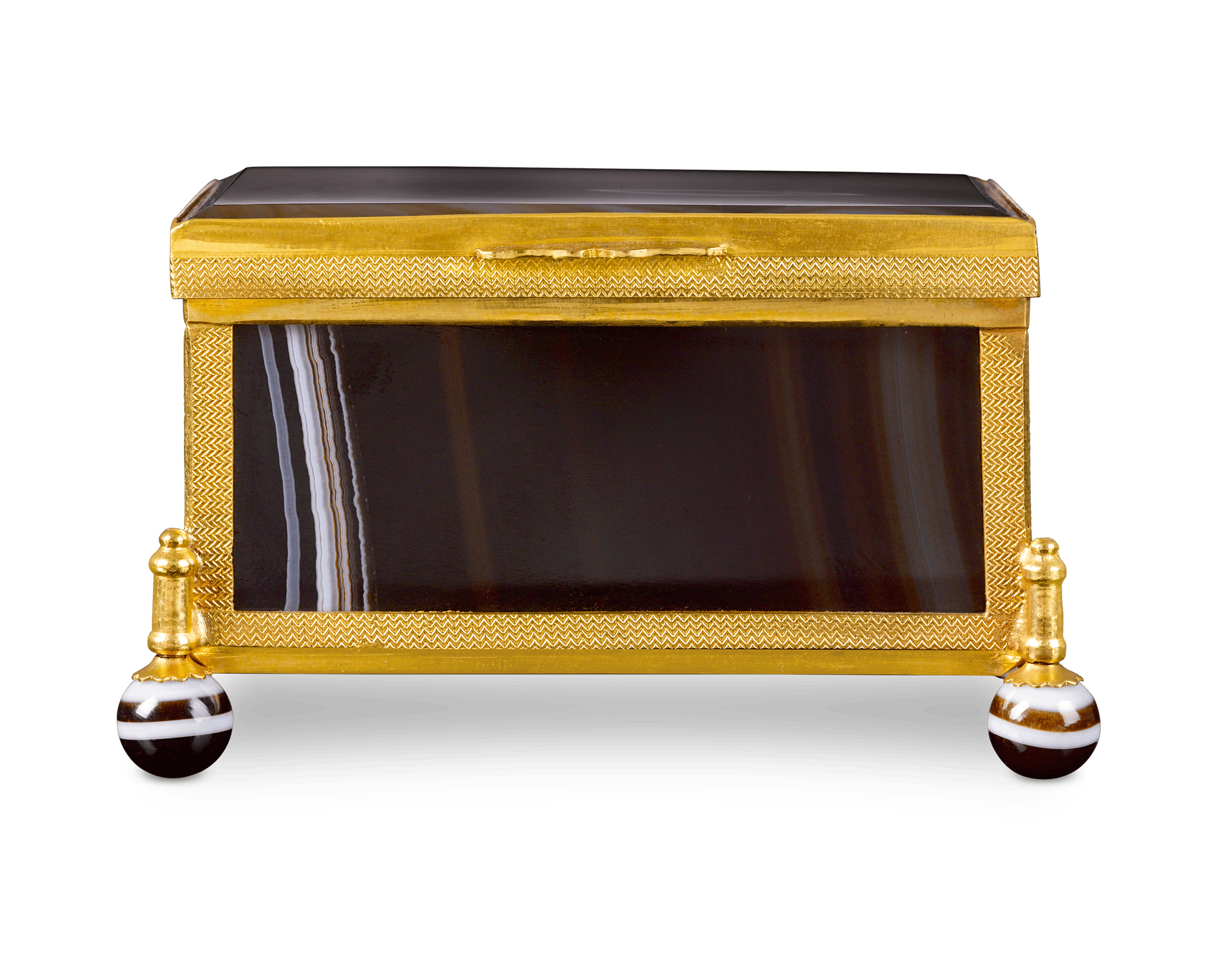 Agate Gilt Bronze Box