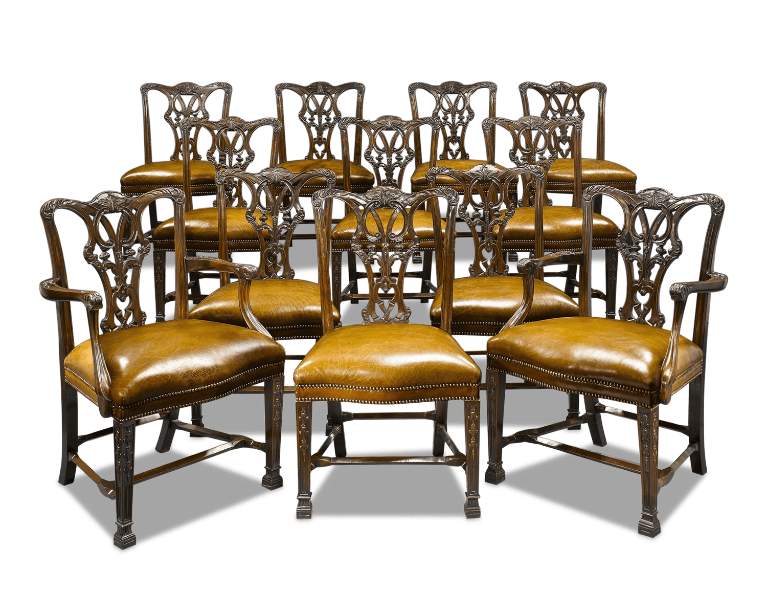 Chippendale-Style Mahogany Dining Chairs