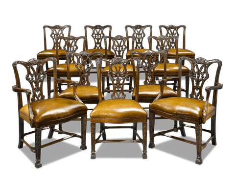 Chippendale-Style Mahogany Dining Chairs