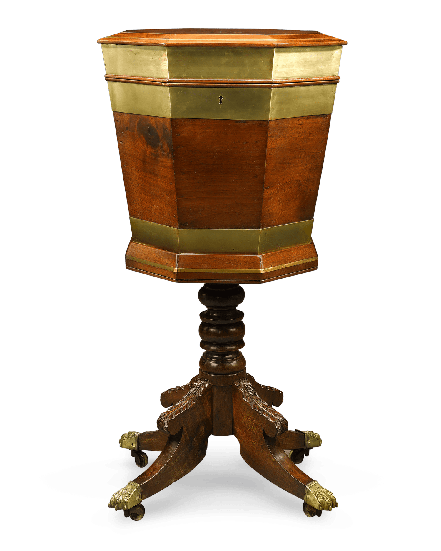 Set includes an extremely rare and beautifully crafted octagonal wine cooler