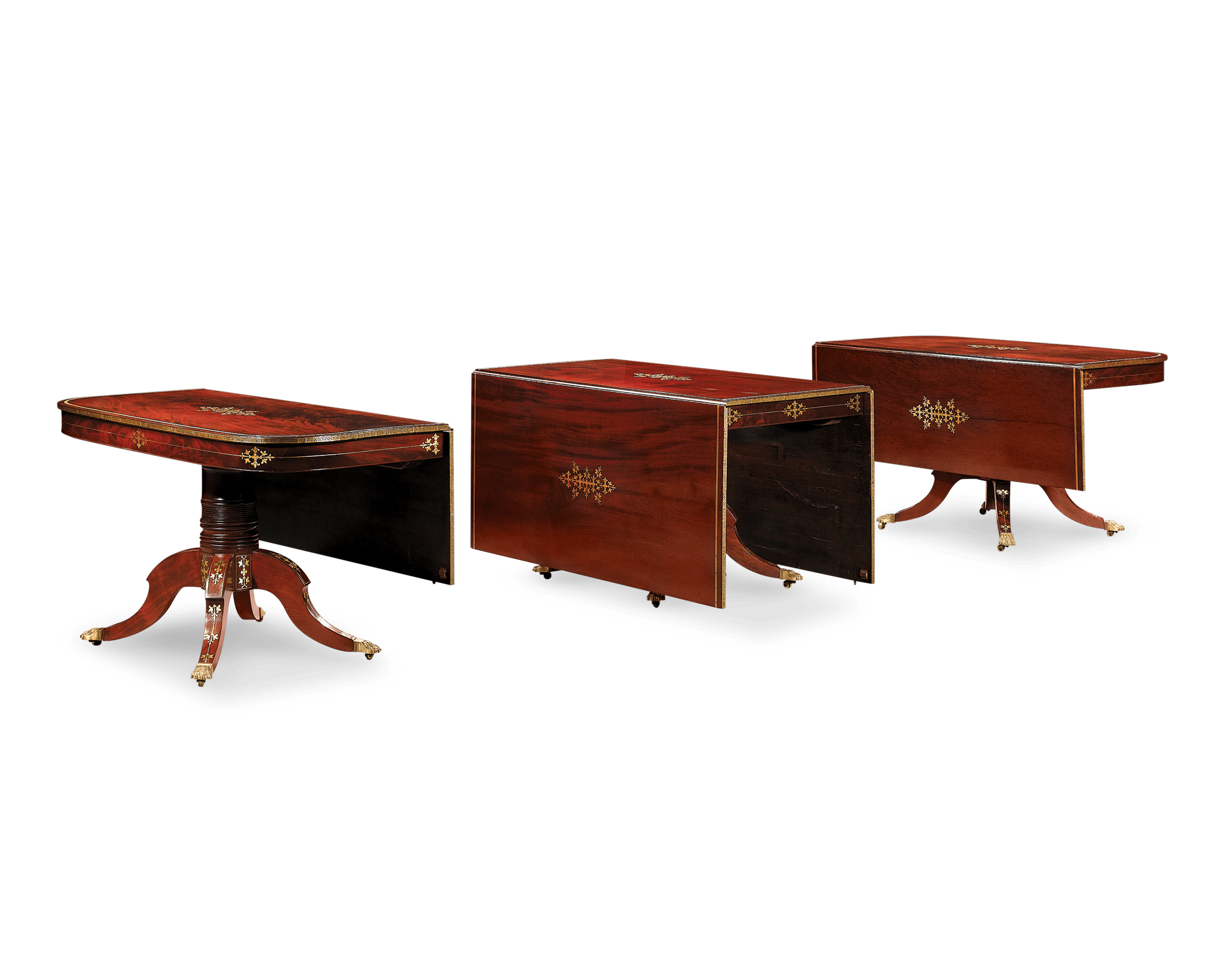 The incredibly versatile dining table can be made into three different surfaces