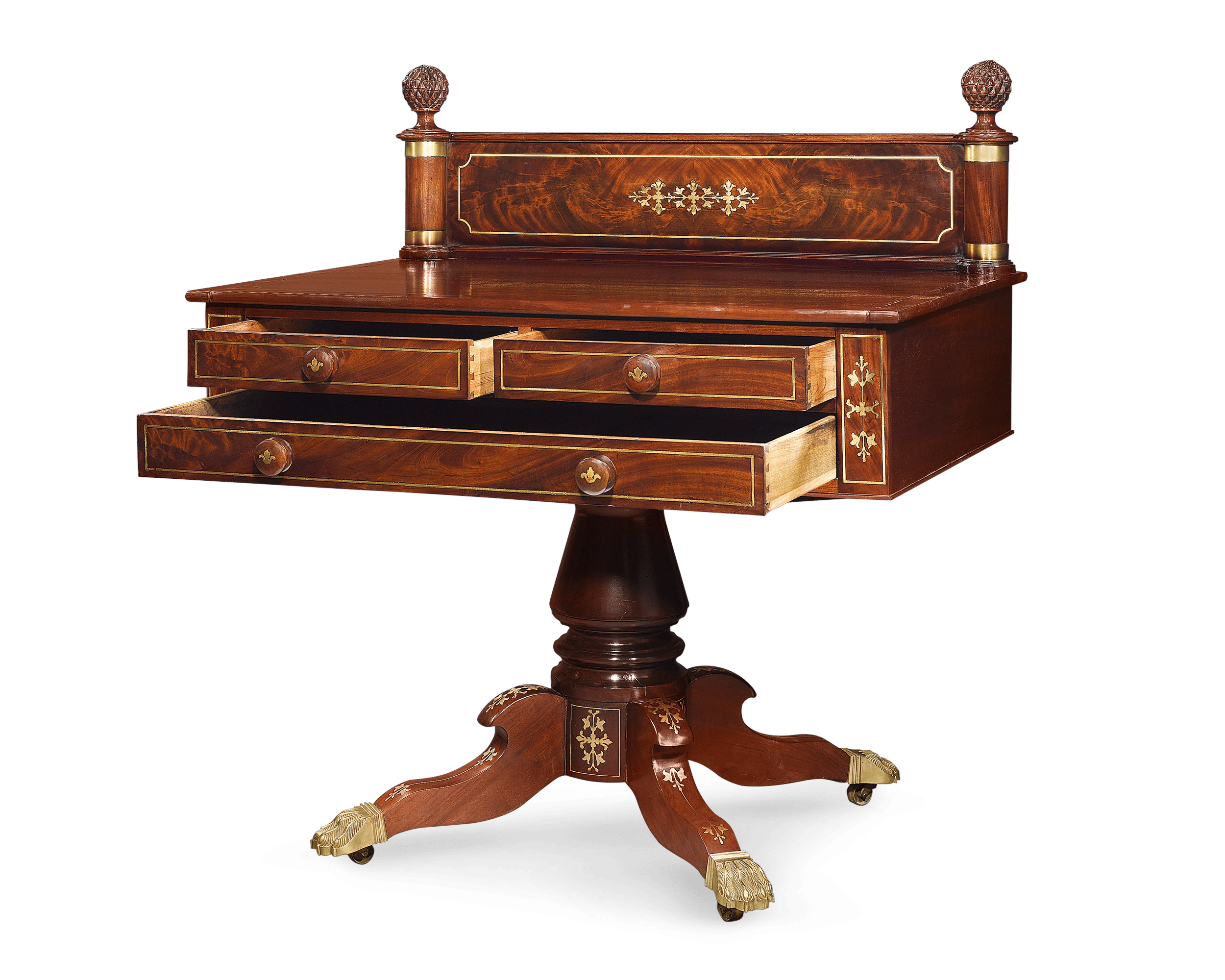 The three large drawers can hold all manner of dining accessories