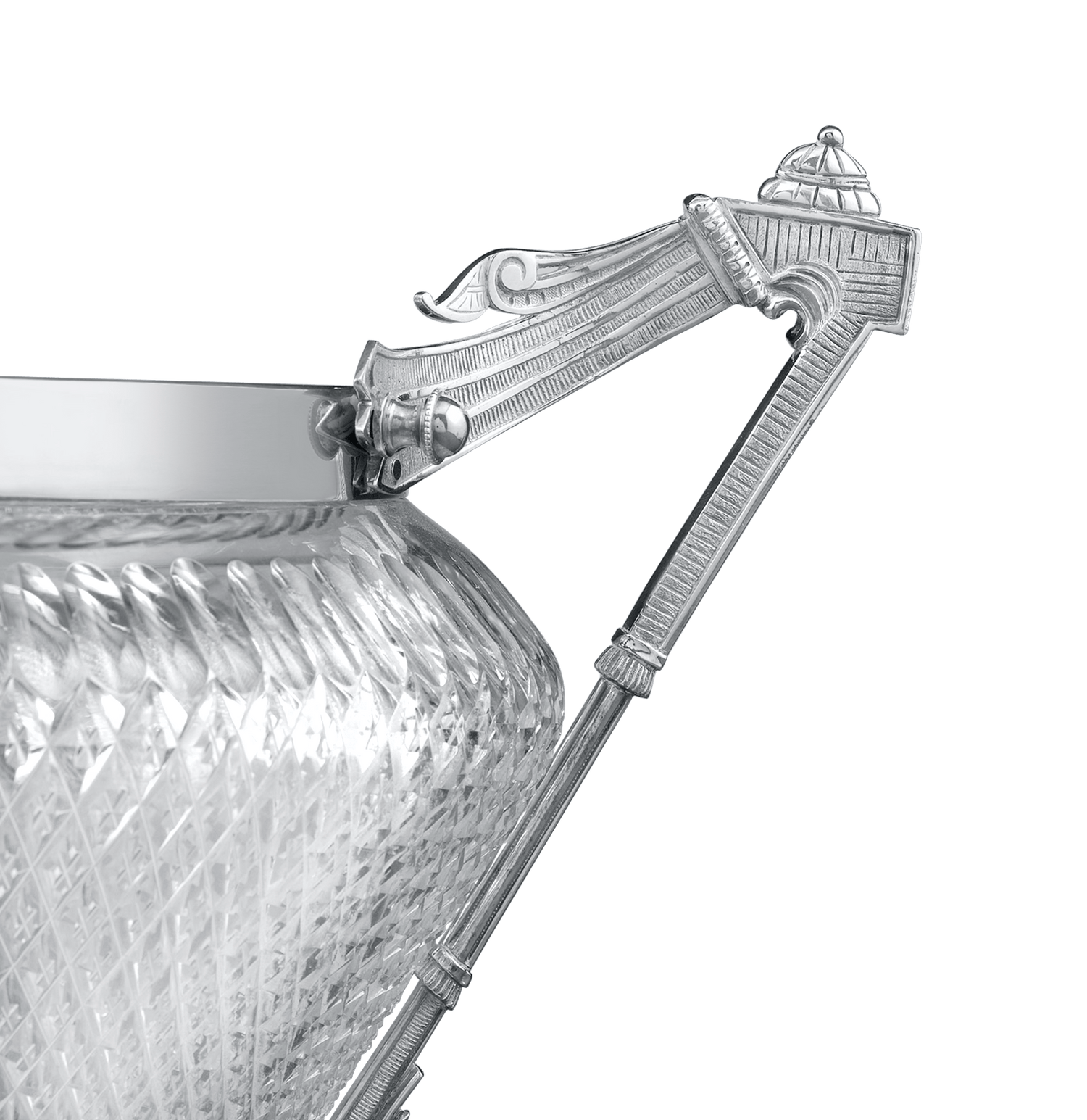 Two Handled Silver Plate and Cut Glass Bowl
