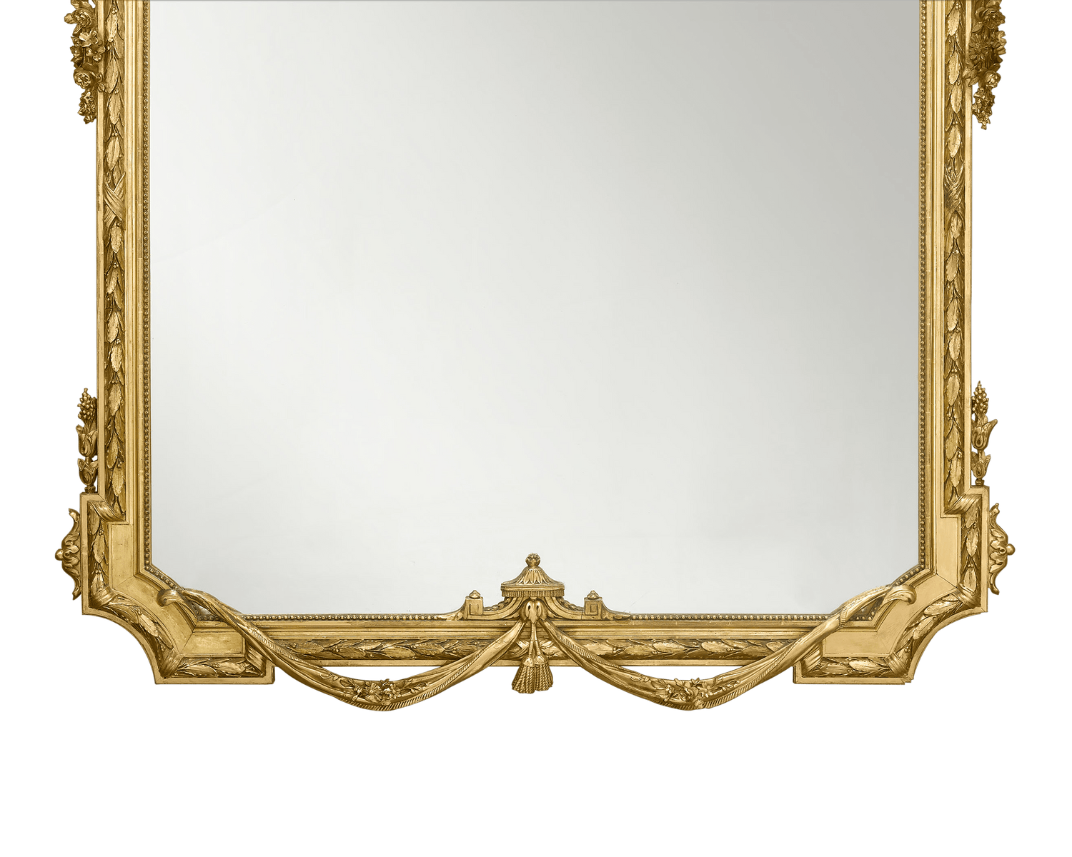Antique Mirror, Napoleon III Style, Giltwood, Apollo's Torch Antique Mirror, Napoleon III Style, Giltwood, Apollo's Torch