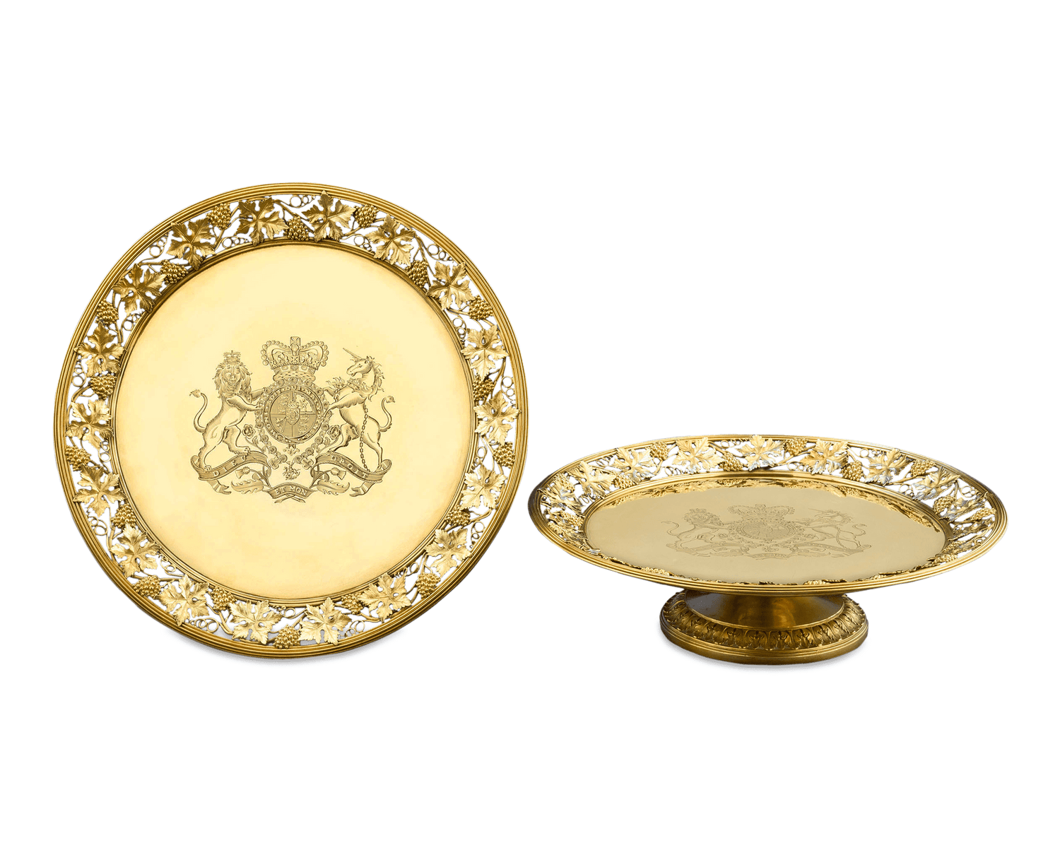 These rare gilt silver tazze were created by Digby Scott and Benjamin Smith for King George III