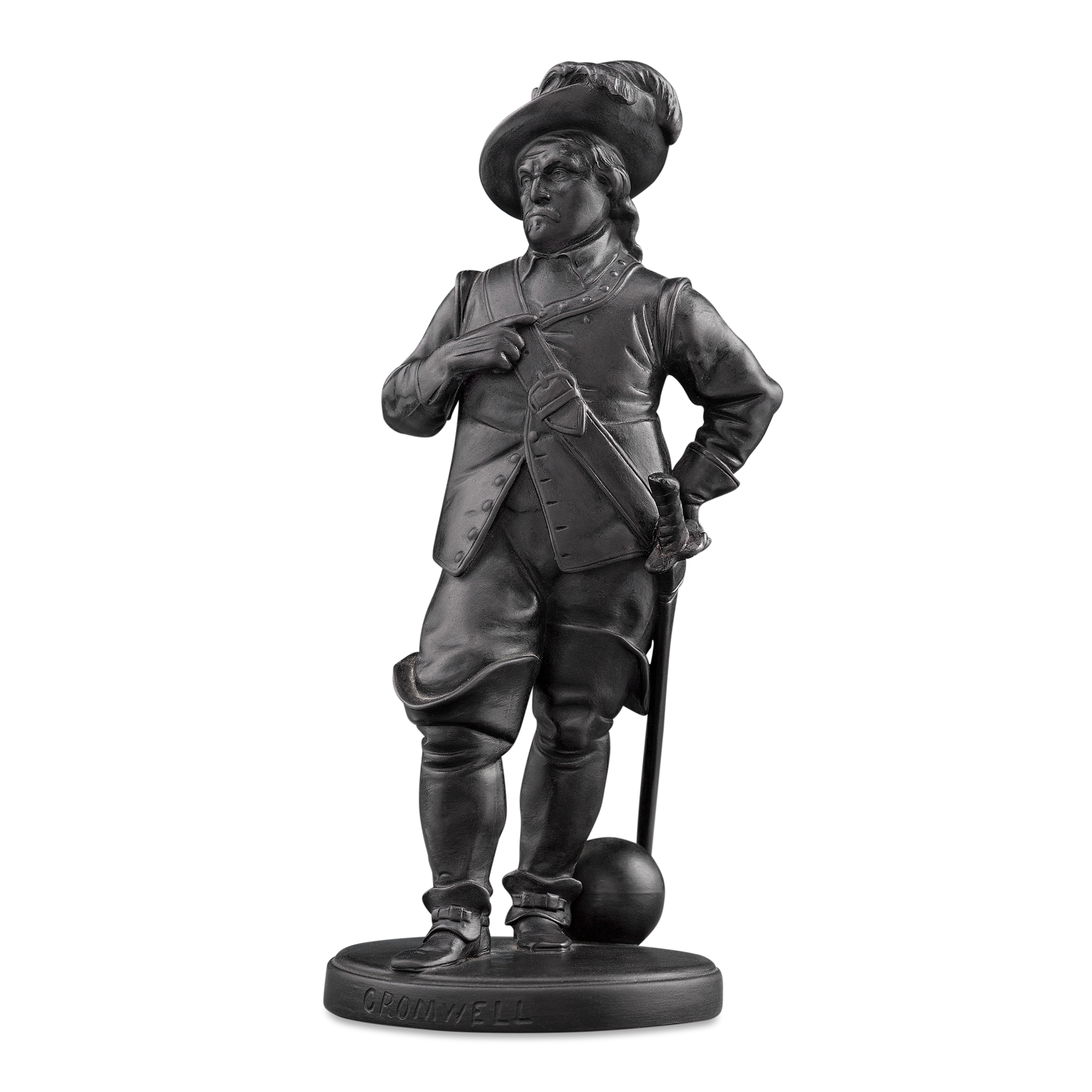 Wedgwood Black Basalt Statue of Oliver Cromwell