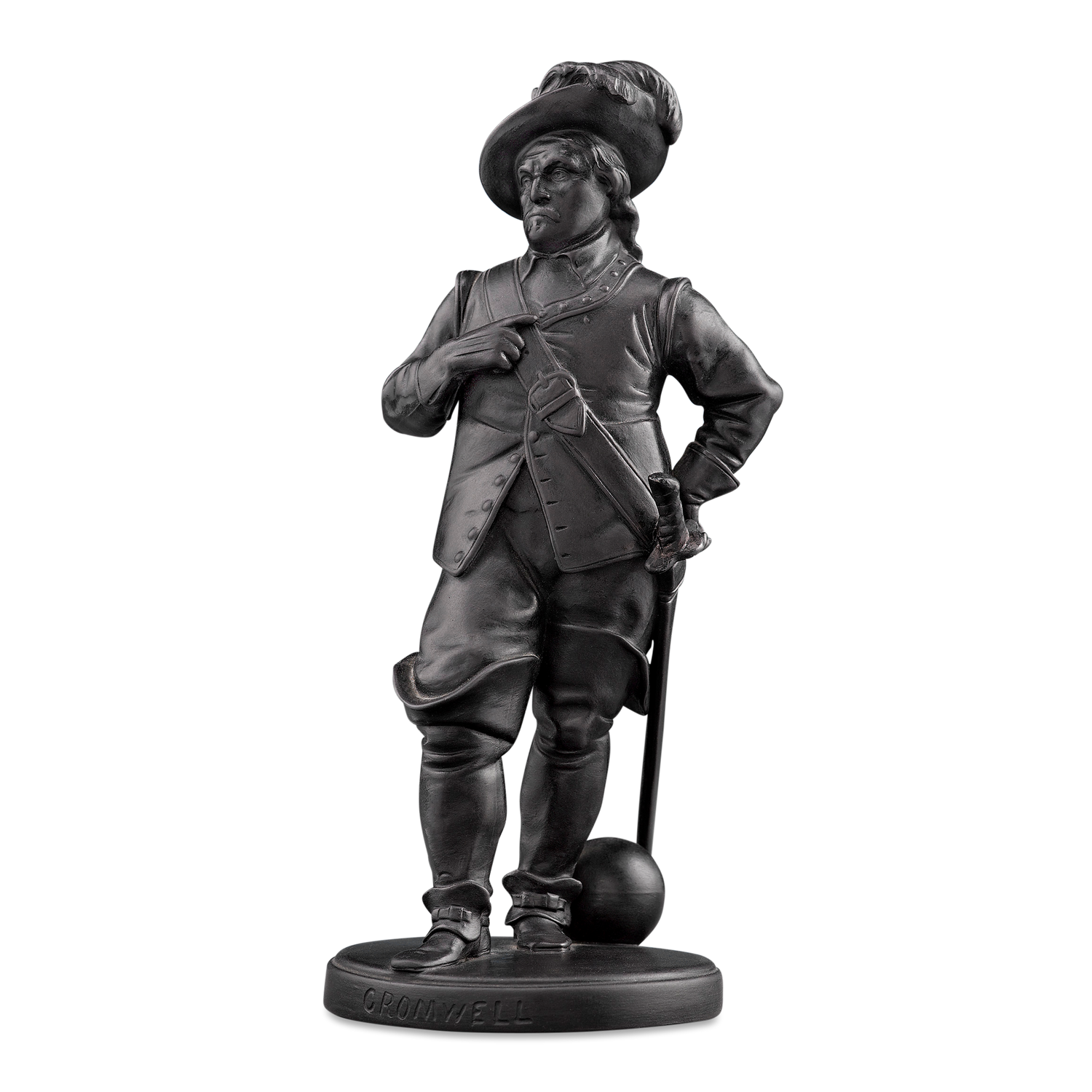 Wedgwood Black Basalt Statue of Oliver Cromwell