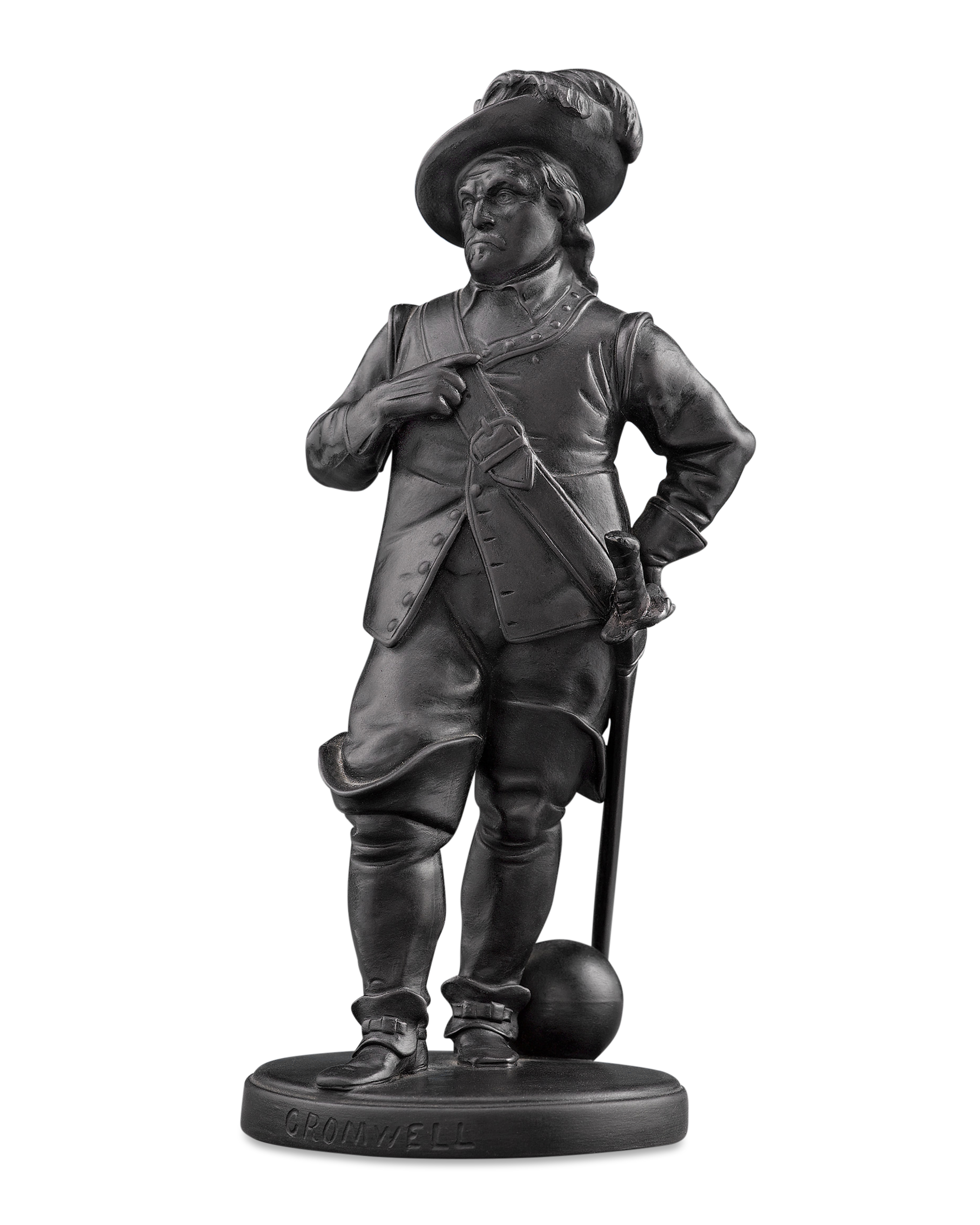 Wedgwood Black Basalt Statue of Oliver Cromwell