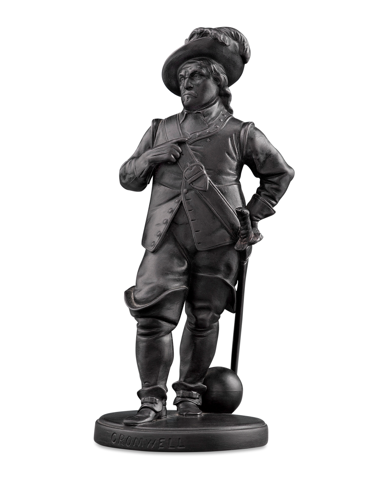 Wedgwood Black Basalt Statue of Oliver Cromwell