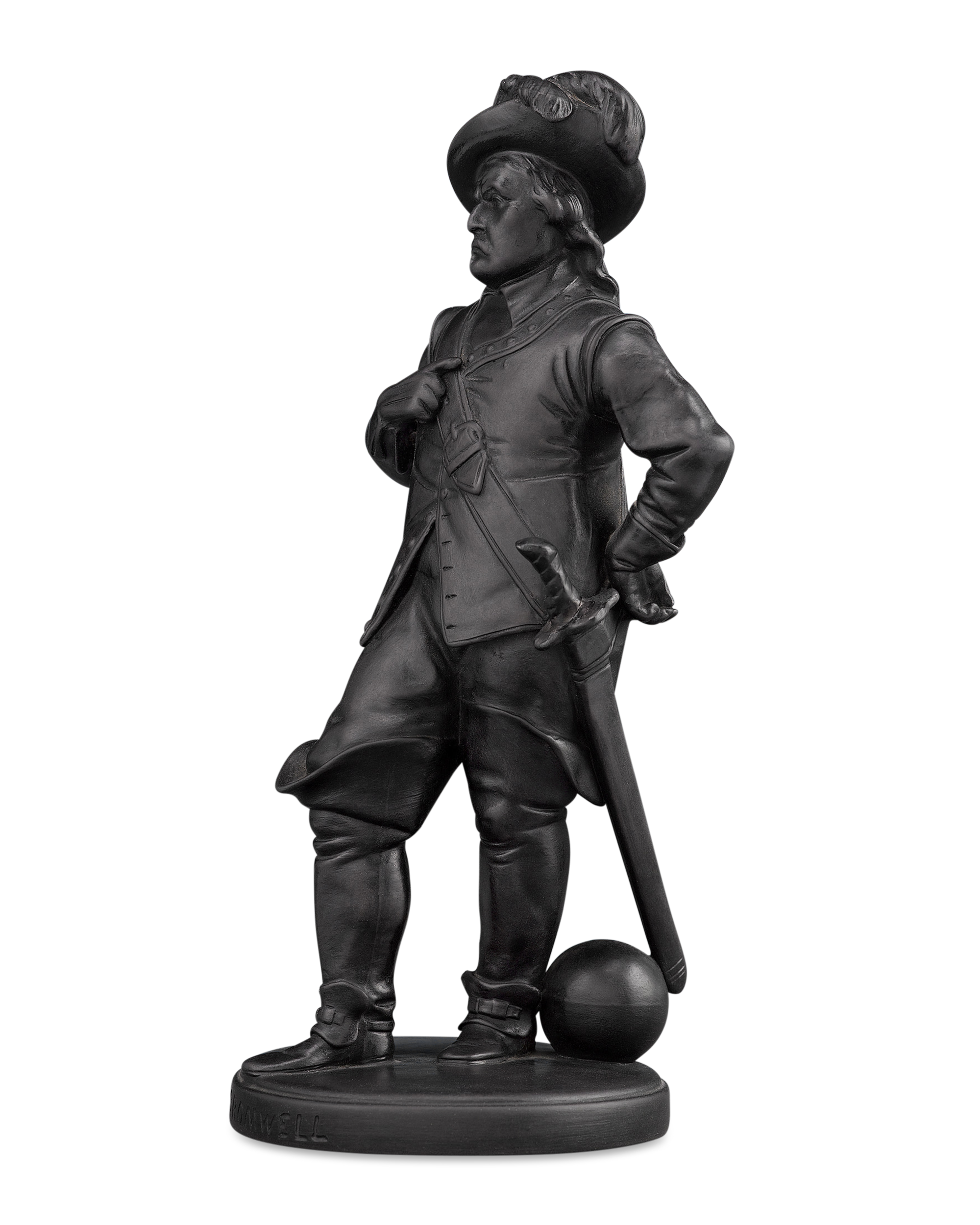 Wedgwood Black Basalt Statue of Oliver Cromwell