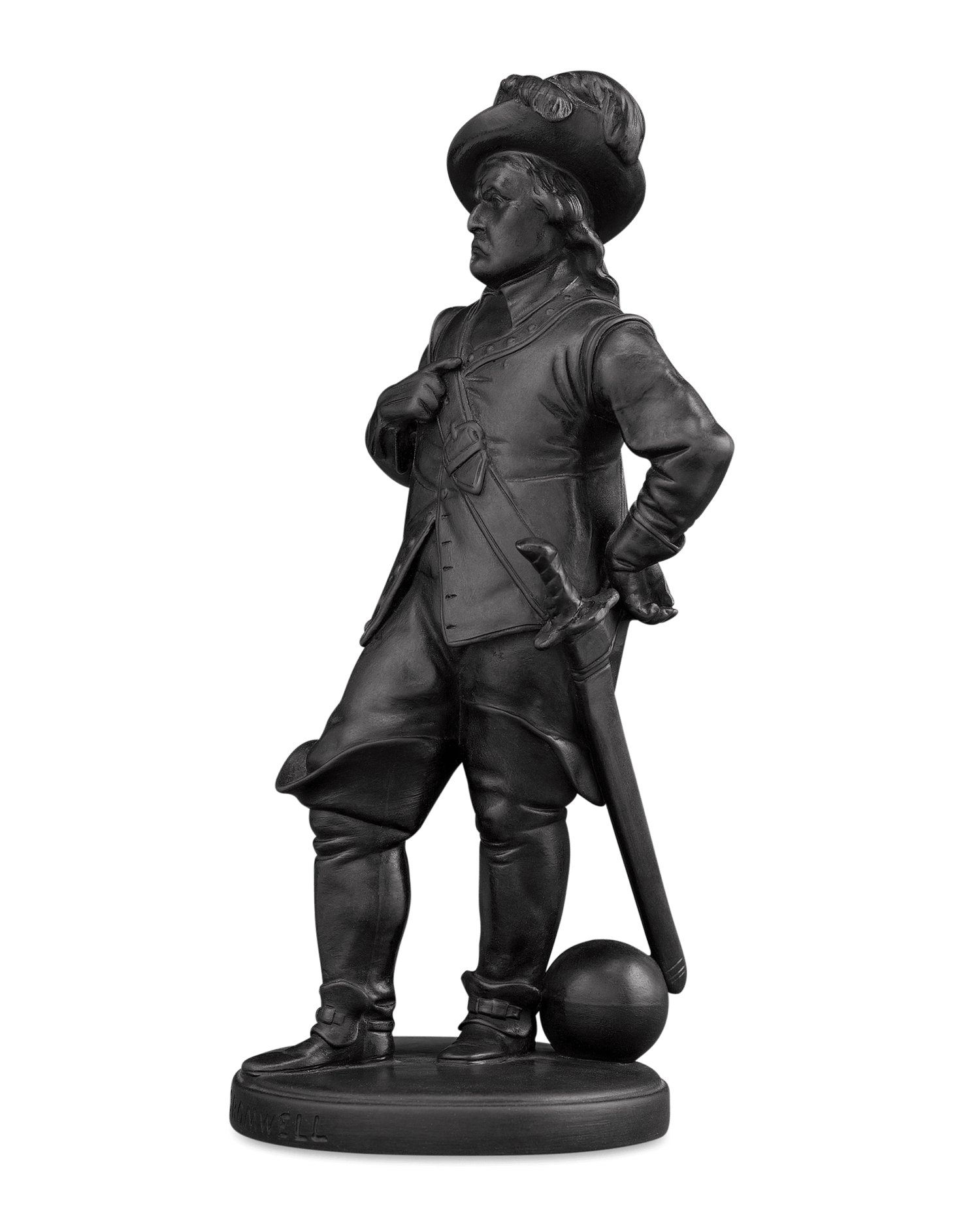 Wedgwood Black Basalt Statue of Oliver Cromwell
