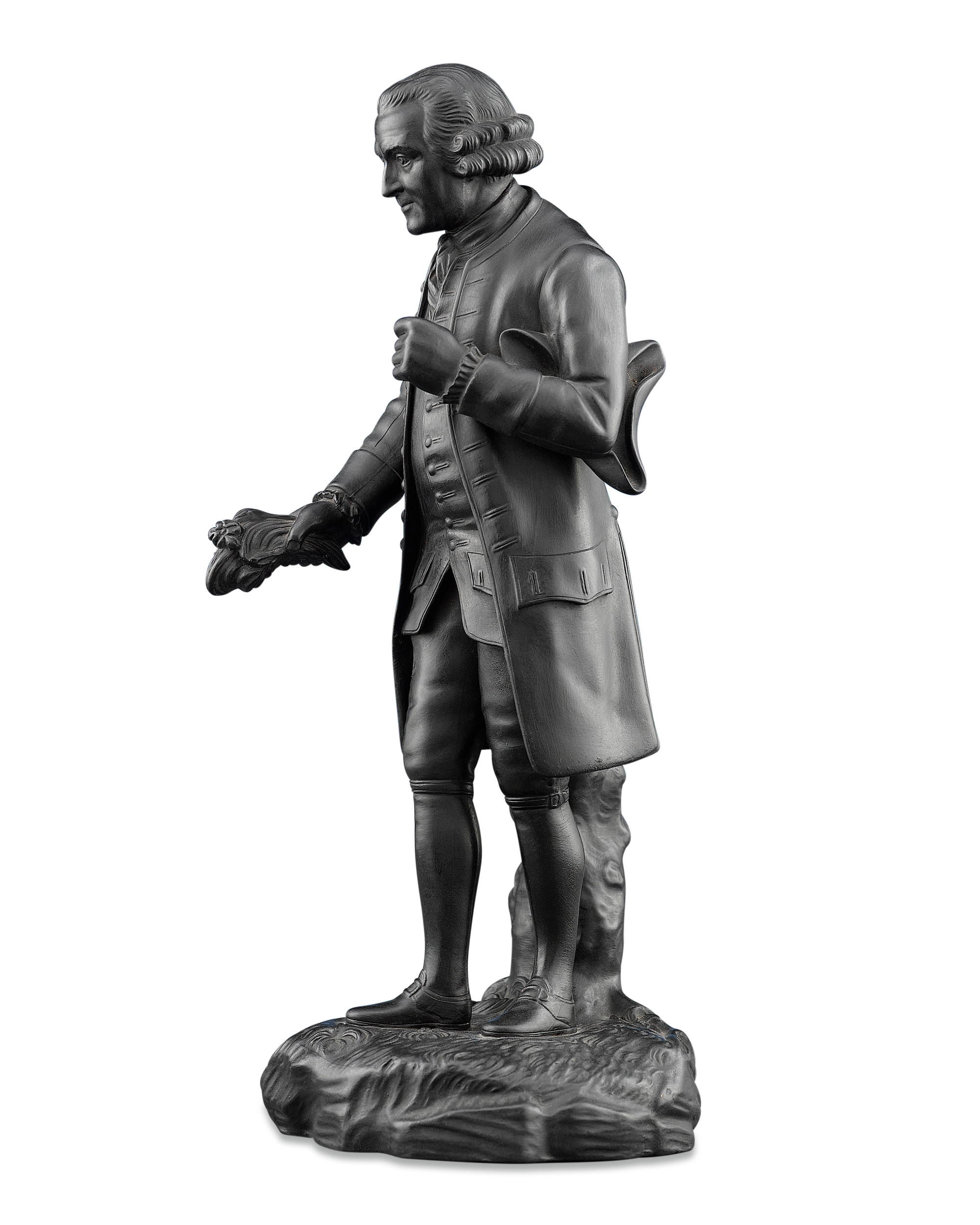 Wedgwood Black Basalt Figure of Rousseau