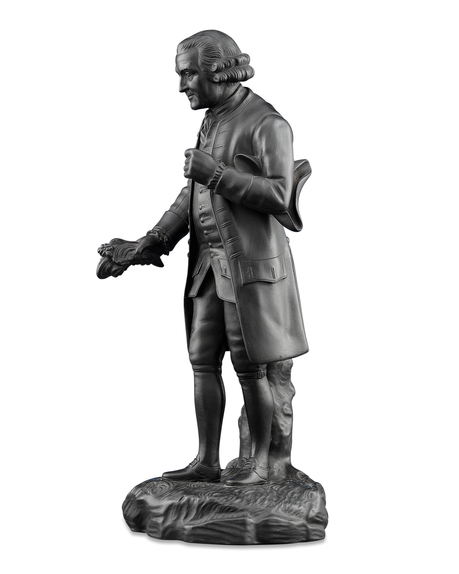 Wedgwood Black Basalt Figure of Rousseau