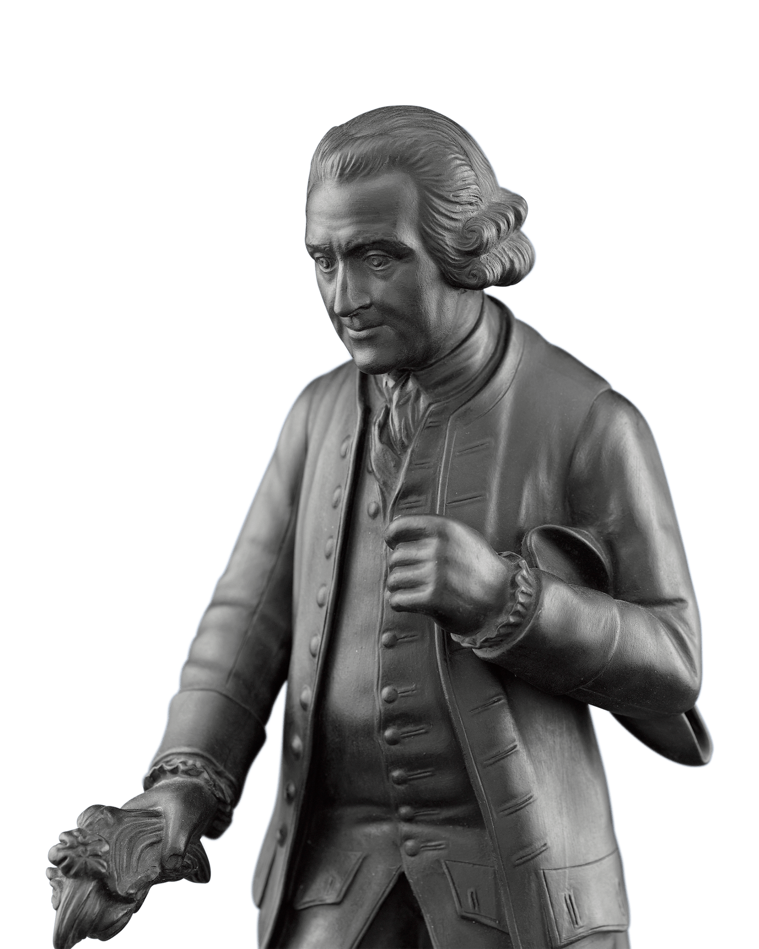 Wedgwood Black Basalt Figure of Rousseau