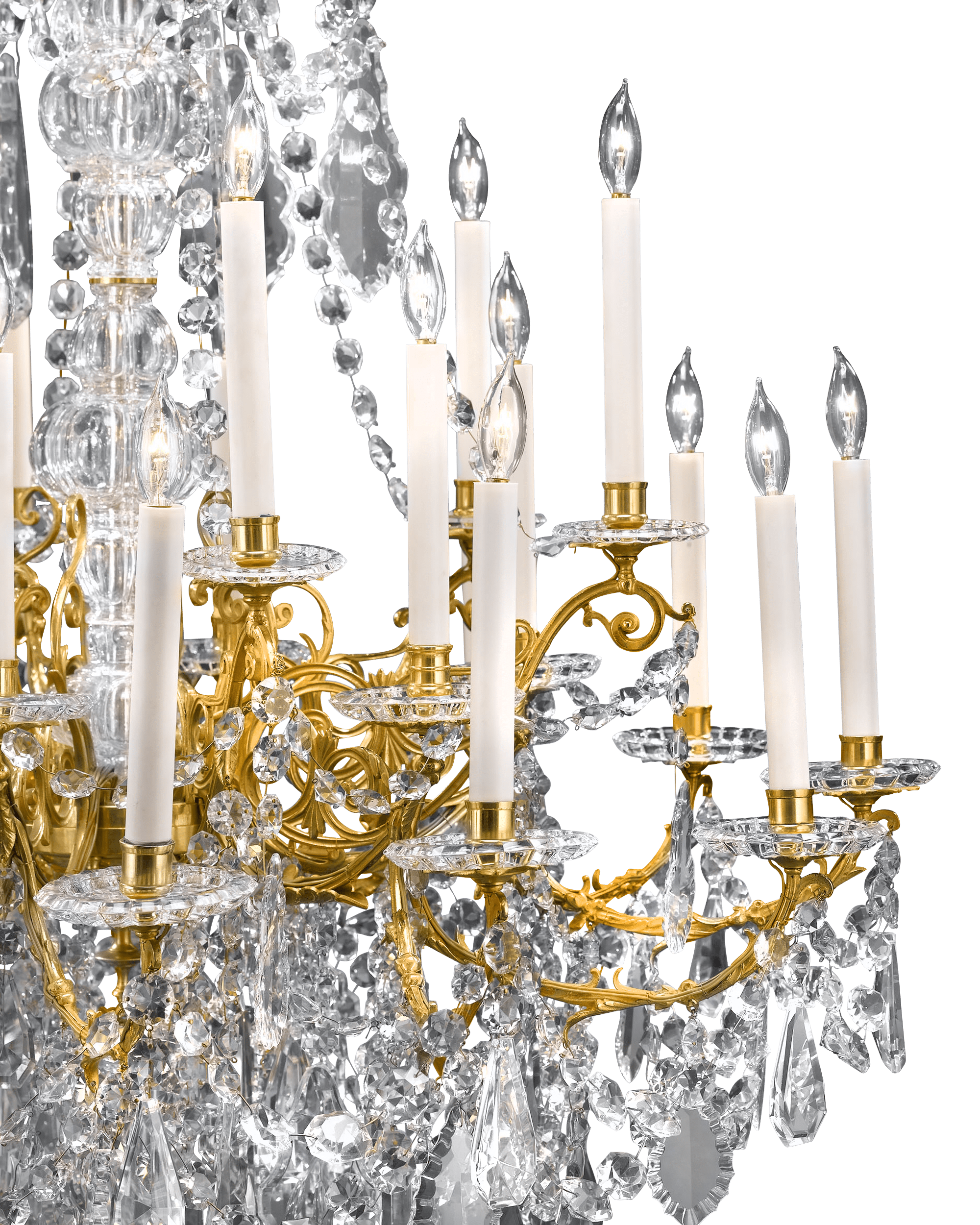 This outstanding chandelier has been restored for electricity
