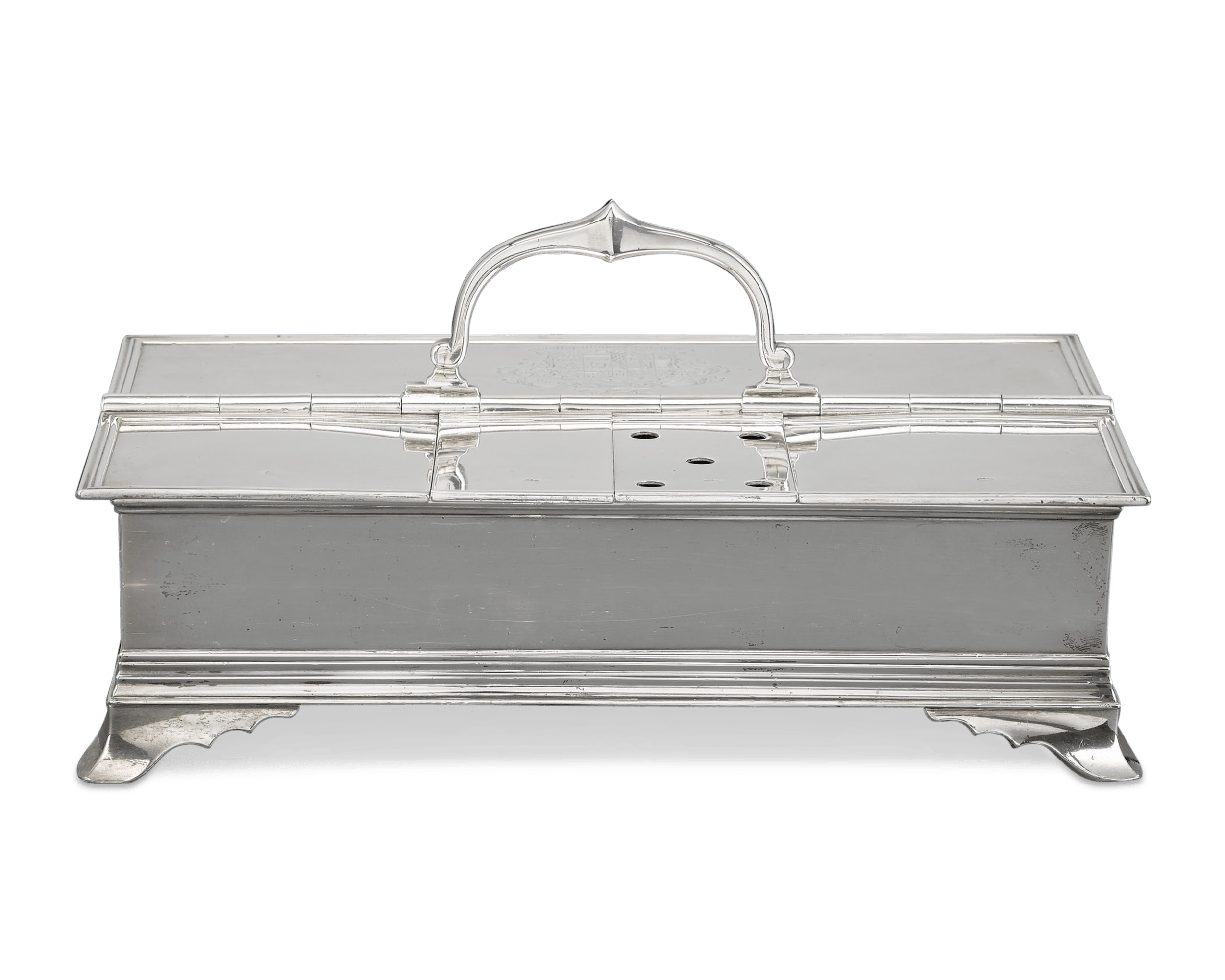 18th-Century Silver Inkwell by James Young