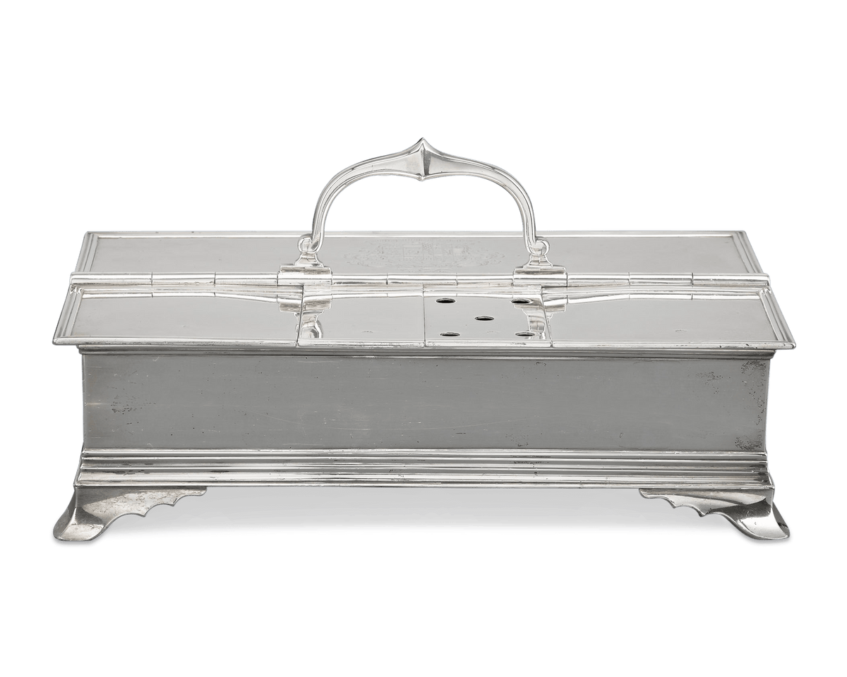 18th-Century Silver Inkwell by James Young