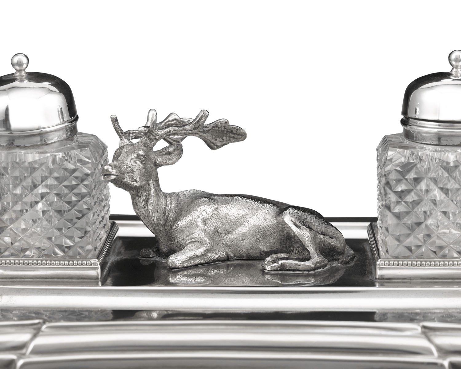 English Silverplate Ink Stand