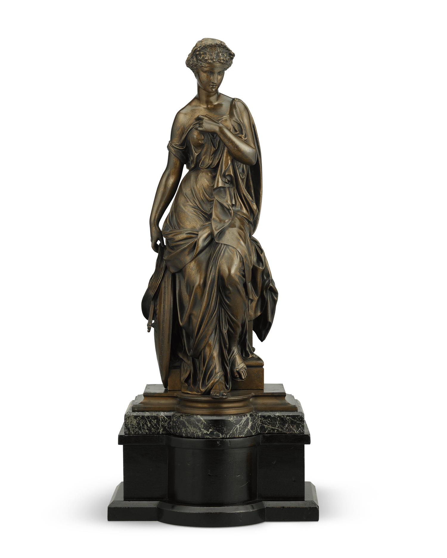 French Bronze Goddess by Emile Bruchon