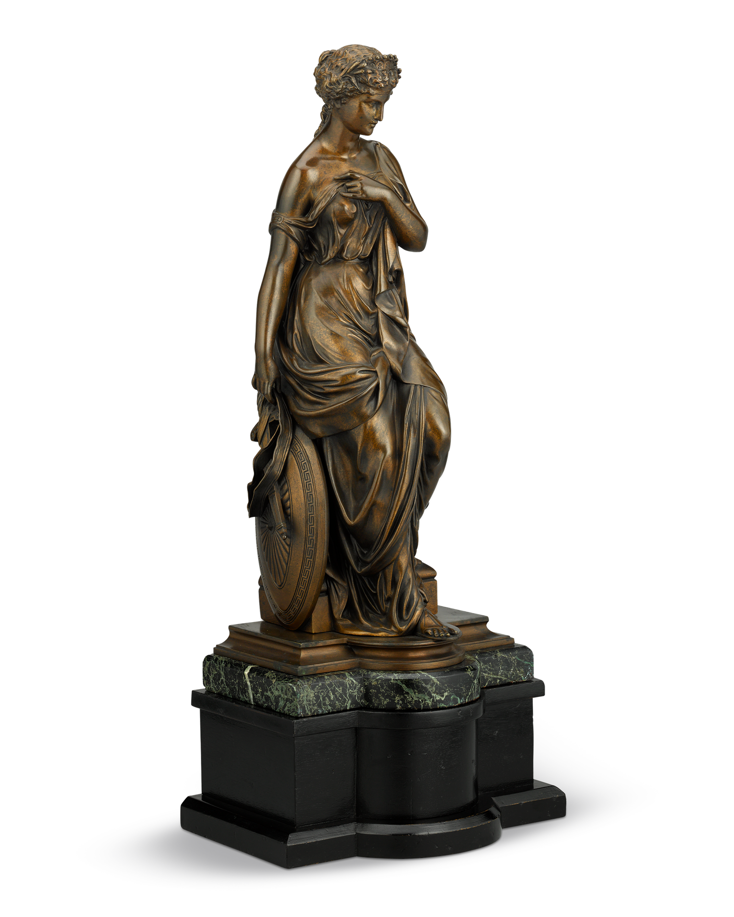 French Bronze Goddess by Emile Bruchon