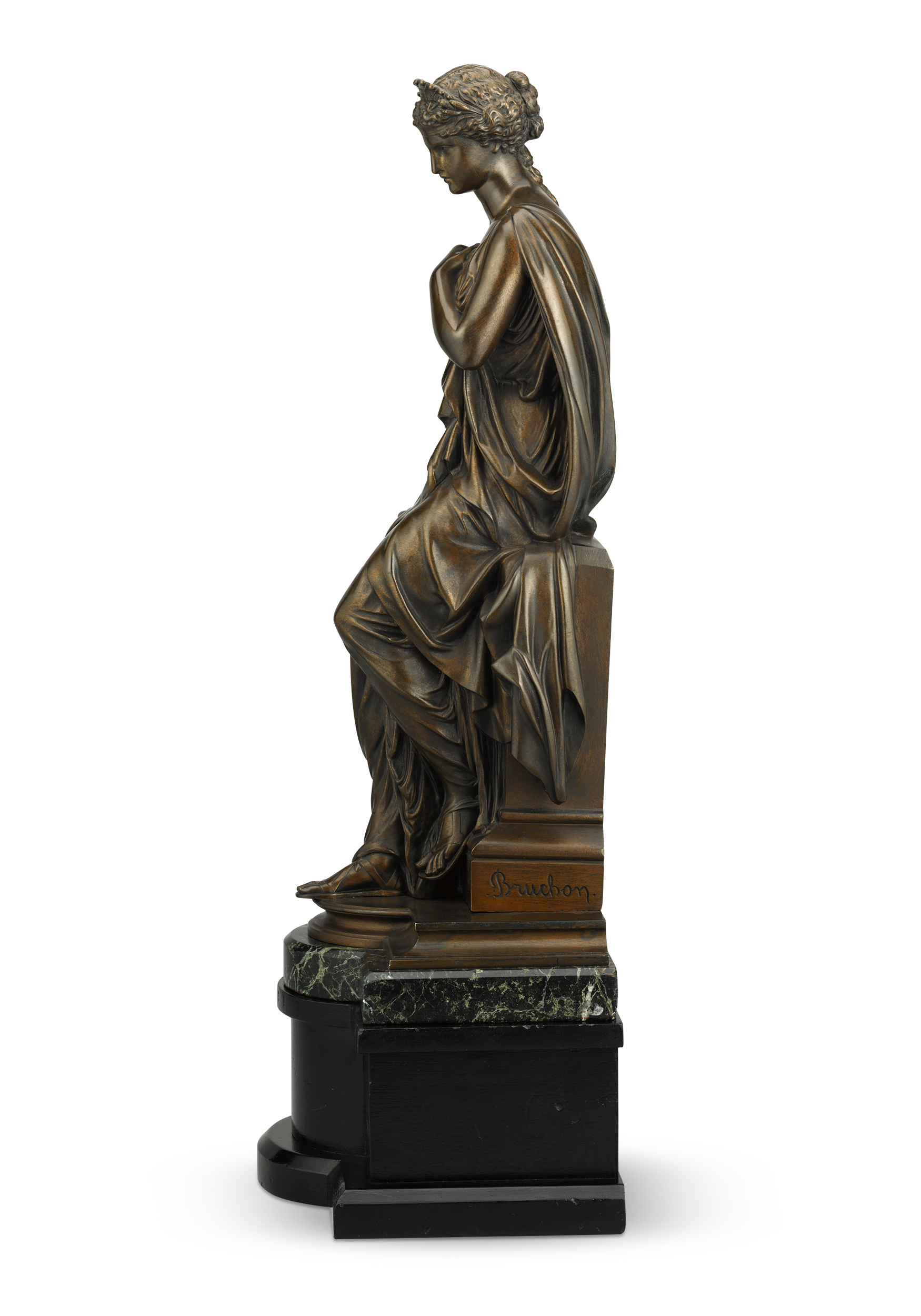 French Bronze Goddess by Emile Bruchon