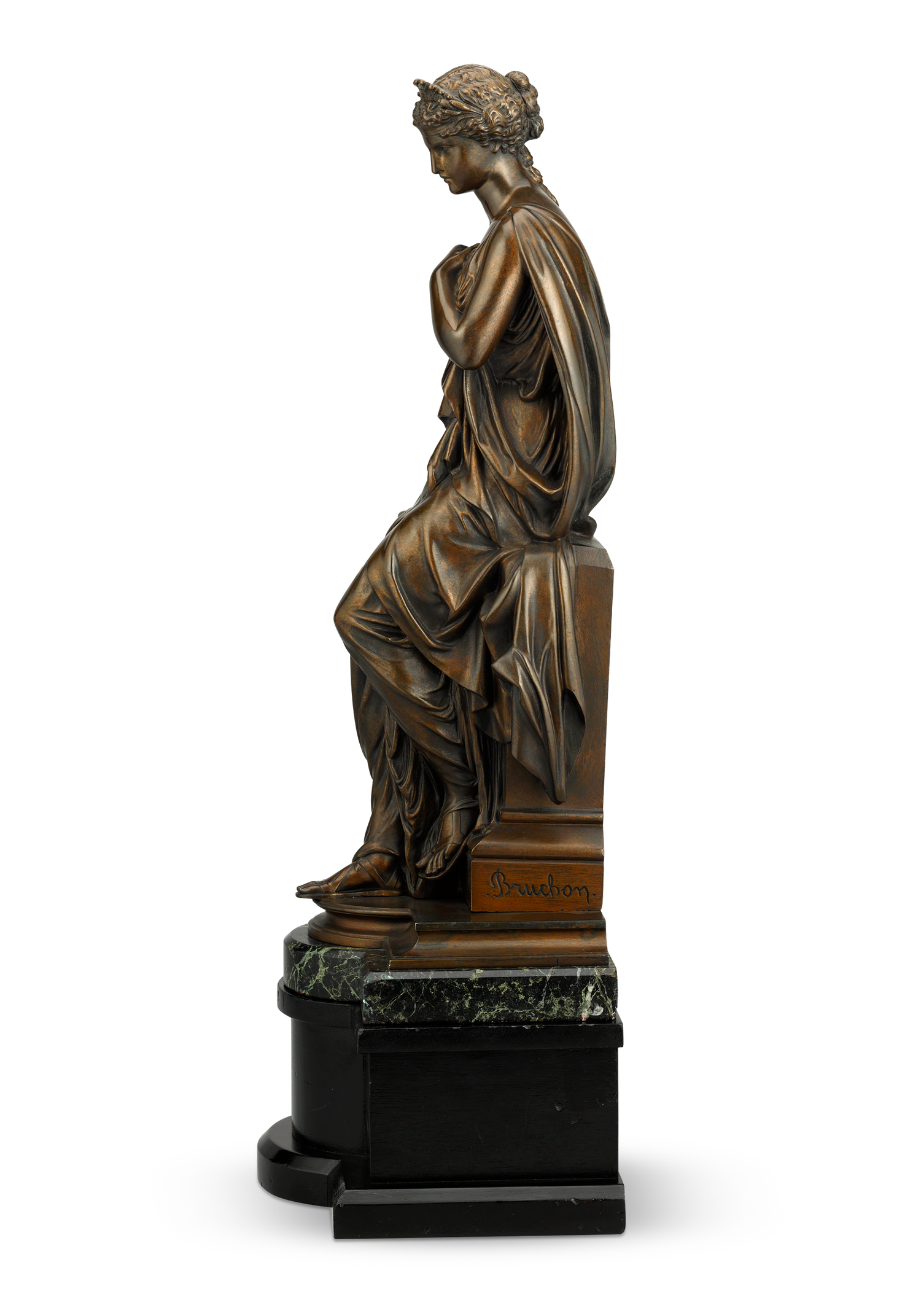 French Bronze Goddess by Emile Bruchon