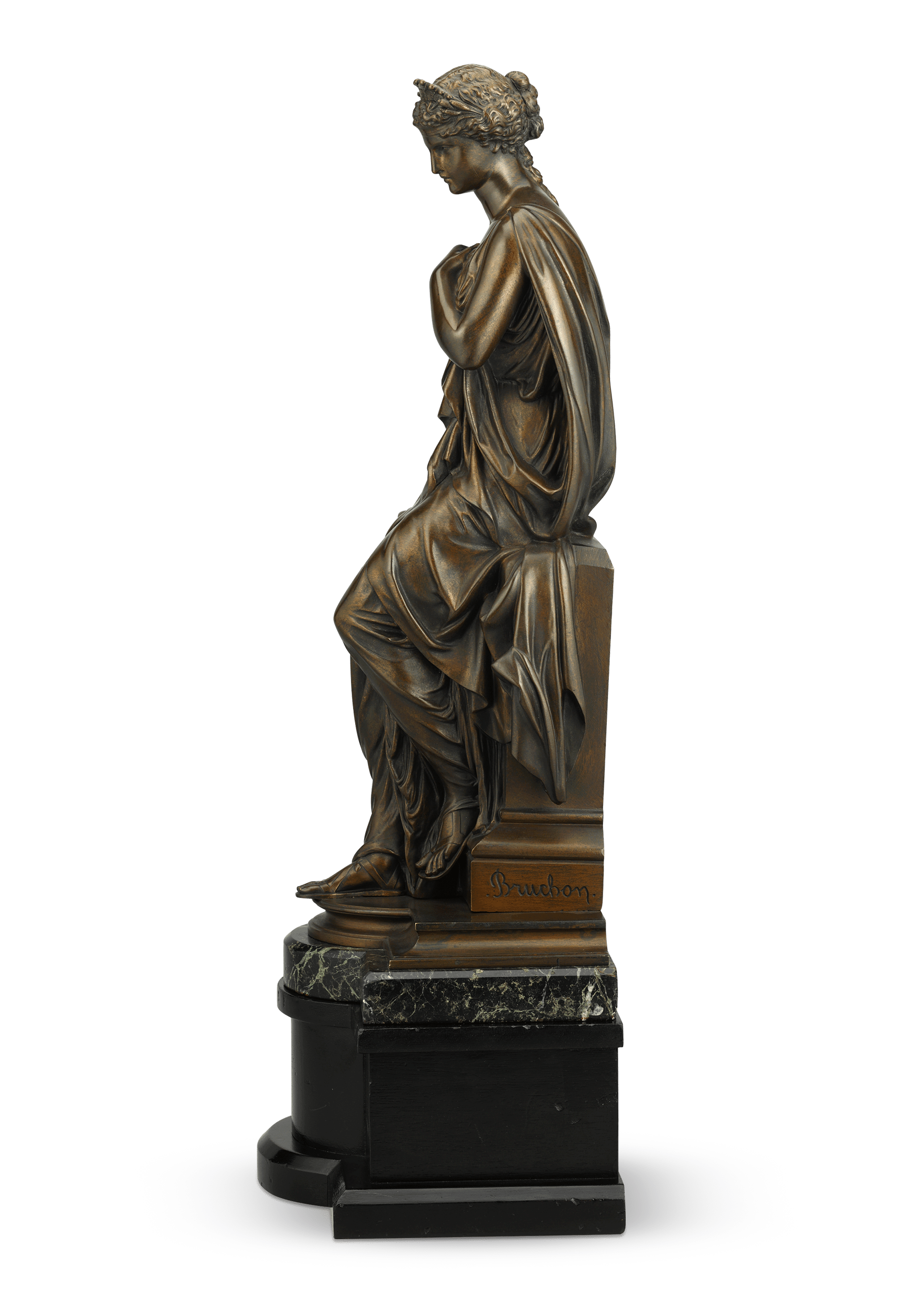 French Bronze Goddess by Emile Bruchon