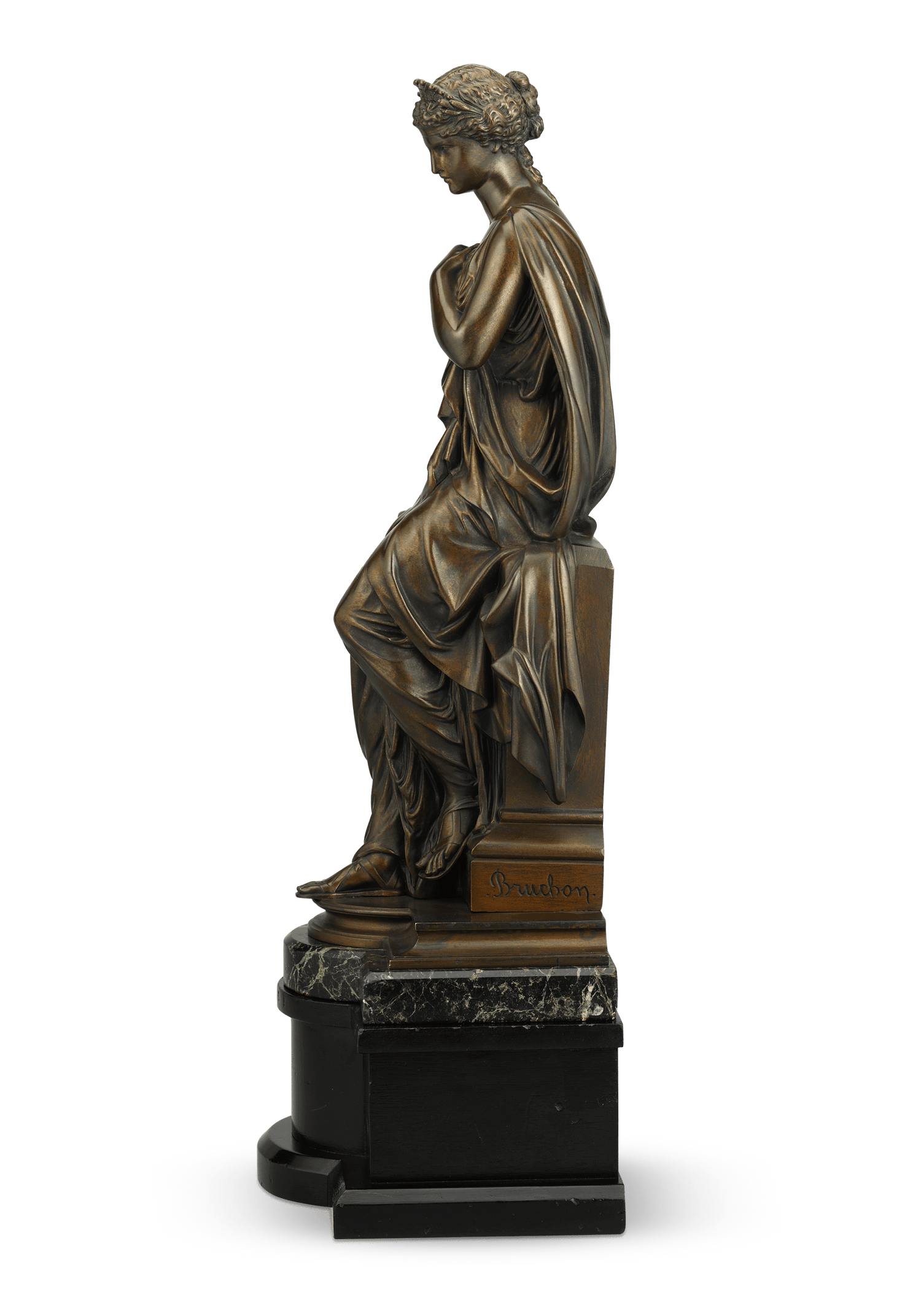 French Bronze Goddess by Emile Bruchon