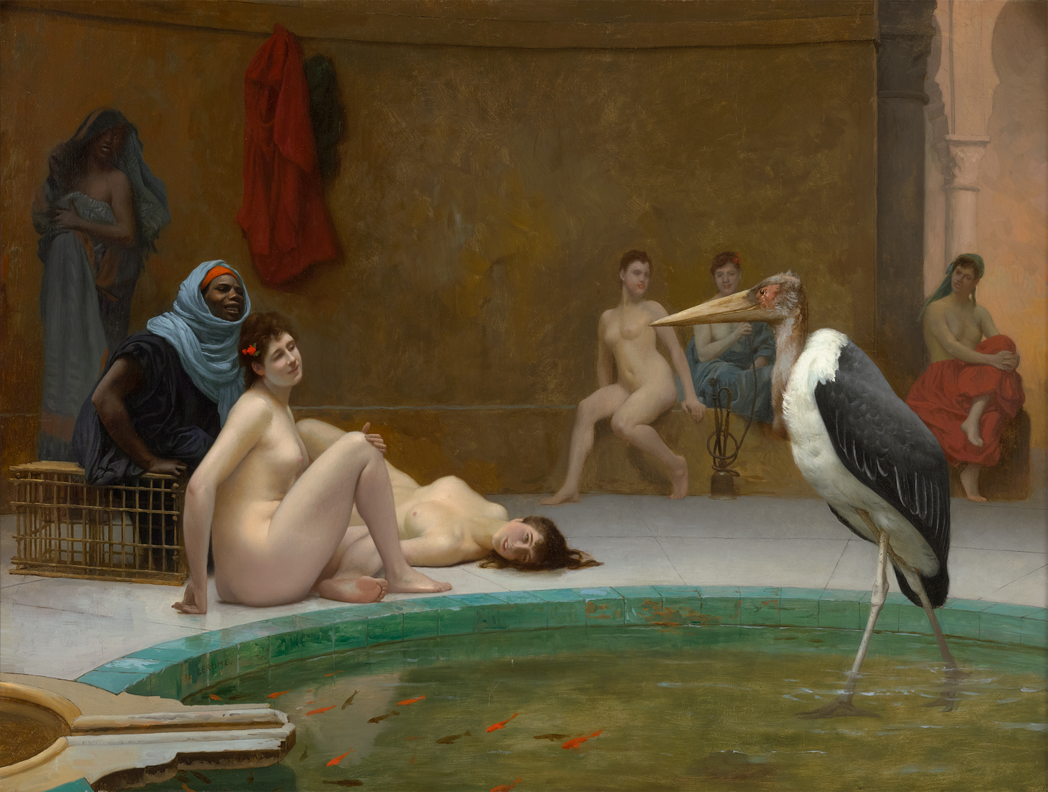 Le Marabout: In the Harem Bath by Jean-Léon Gérôme