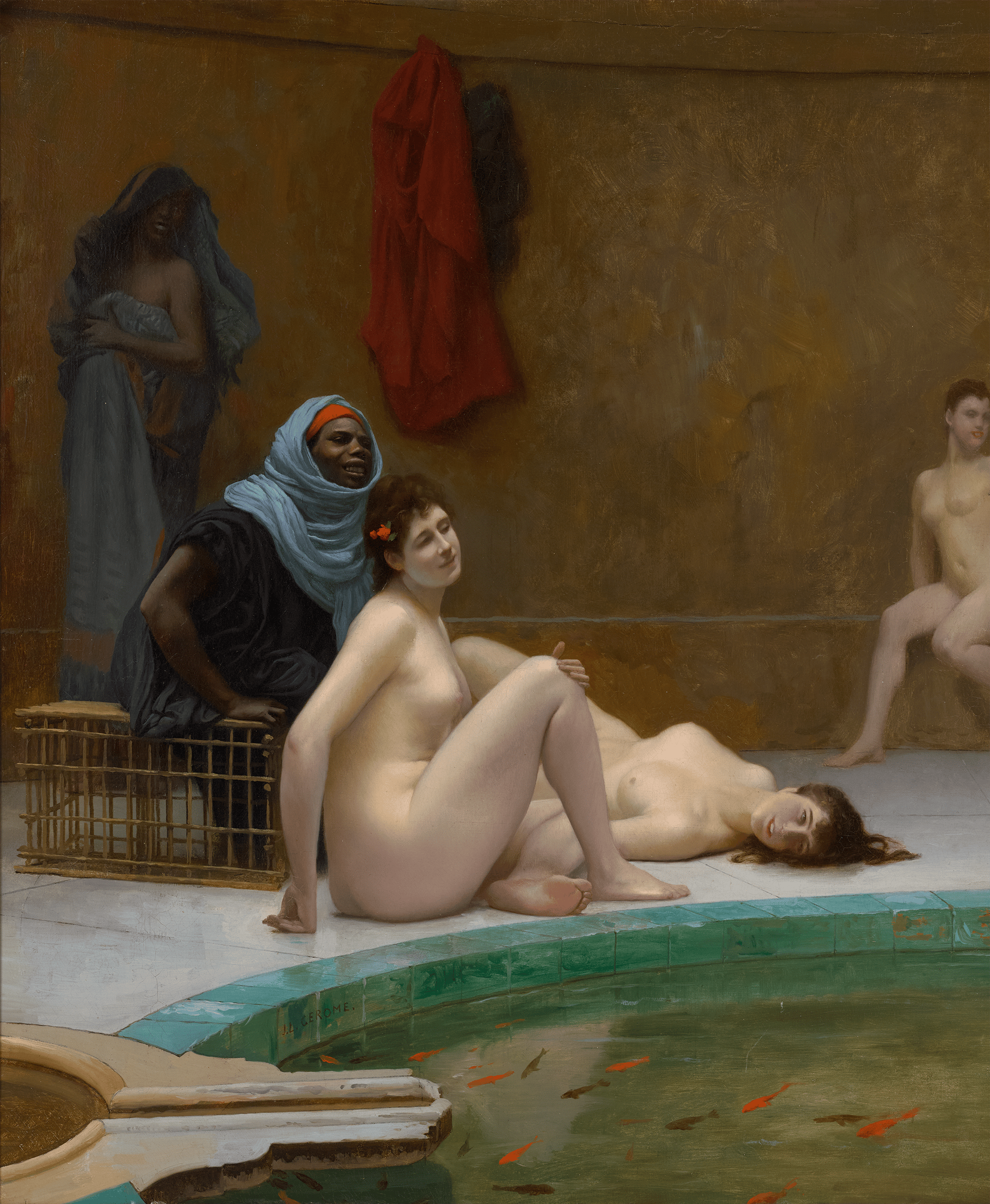 Le Marabout: In the Harem Bath by Jean-Léon Gérôme
