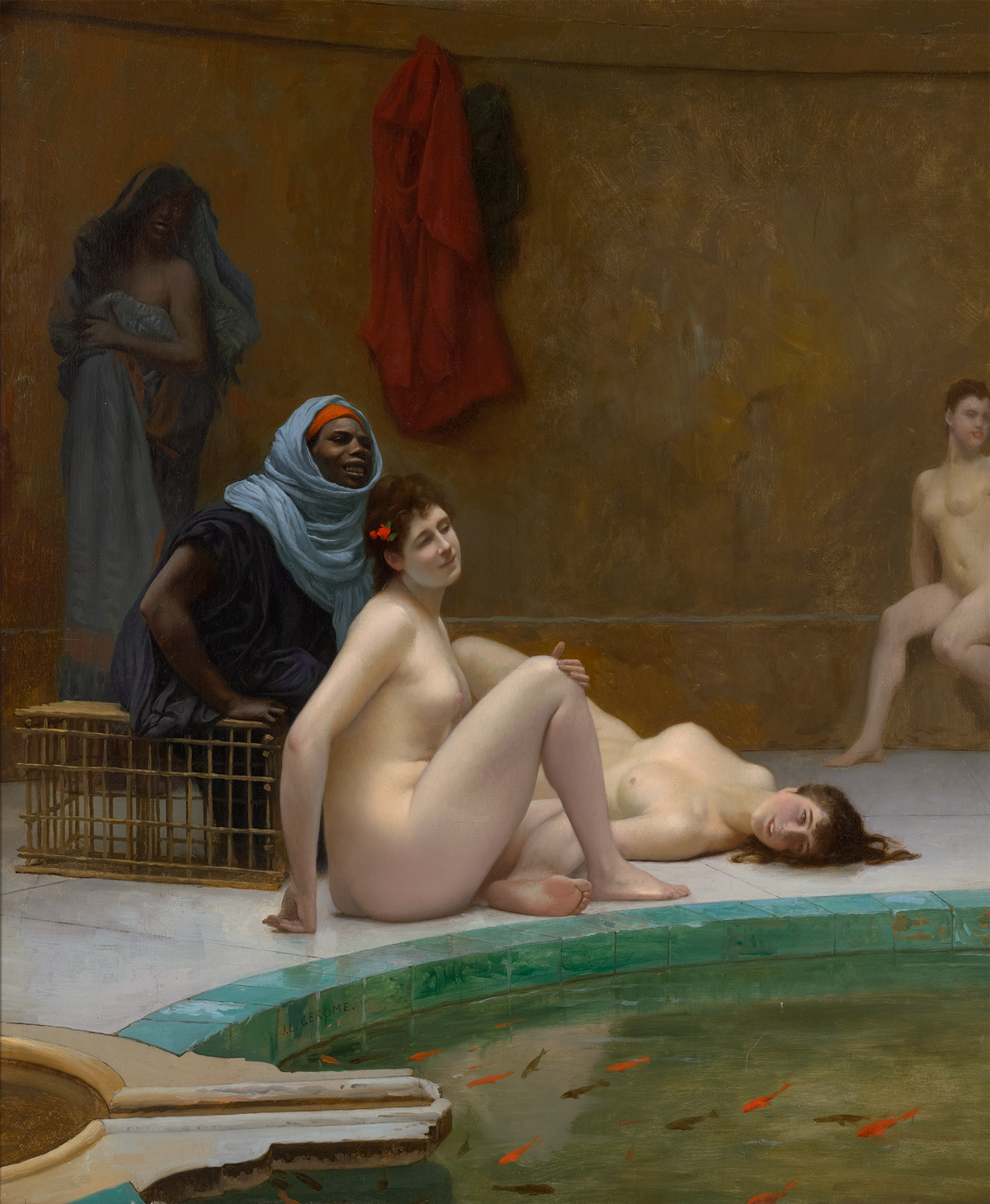 Le Marabout: In the Harem Bath by Jean-Léon Gérôme