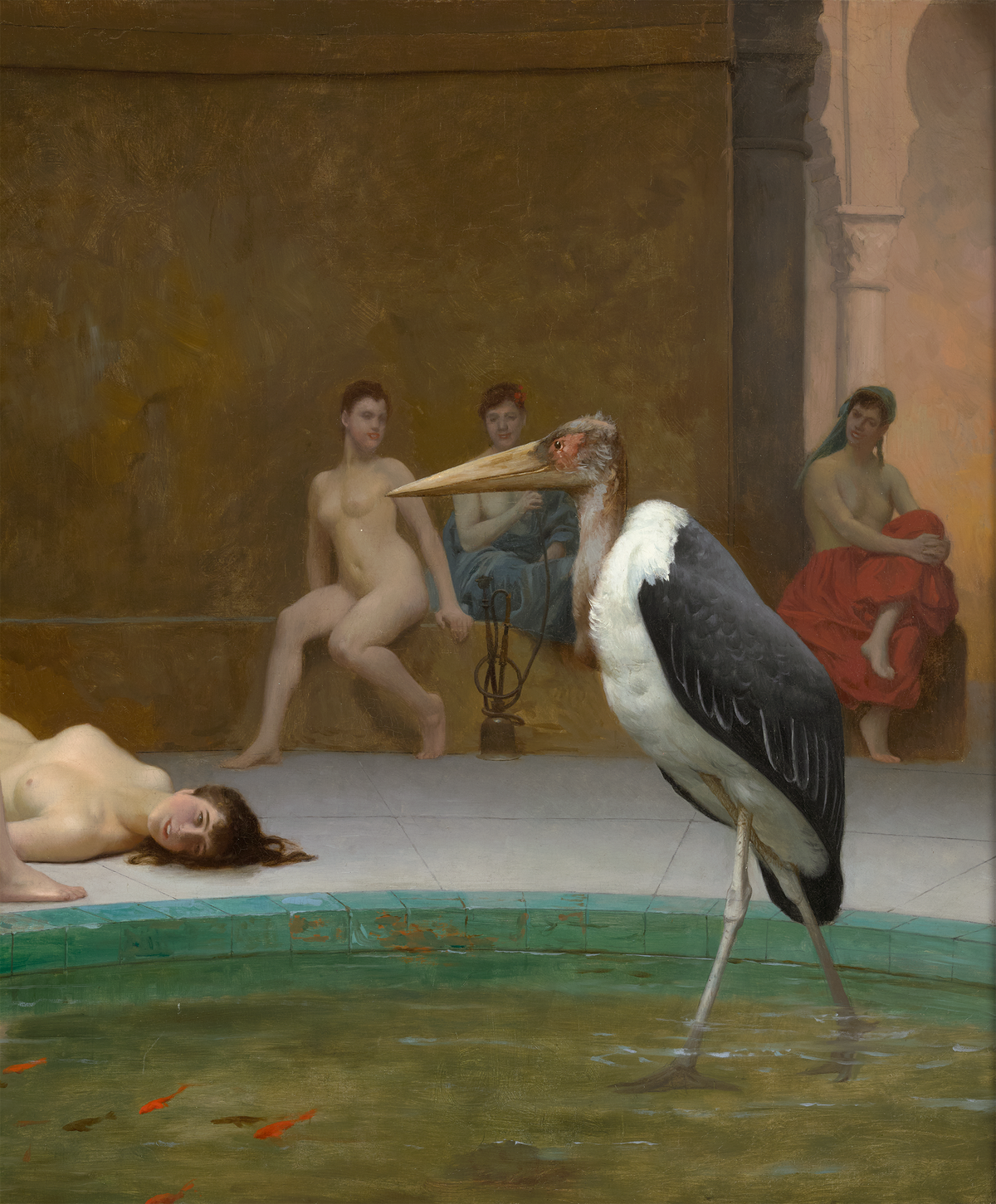 Le Marabout: In the Harem Bath by Jean-Léon Gérôme