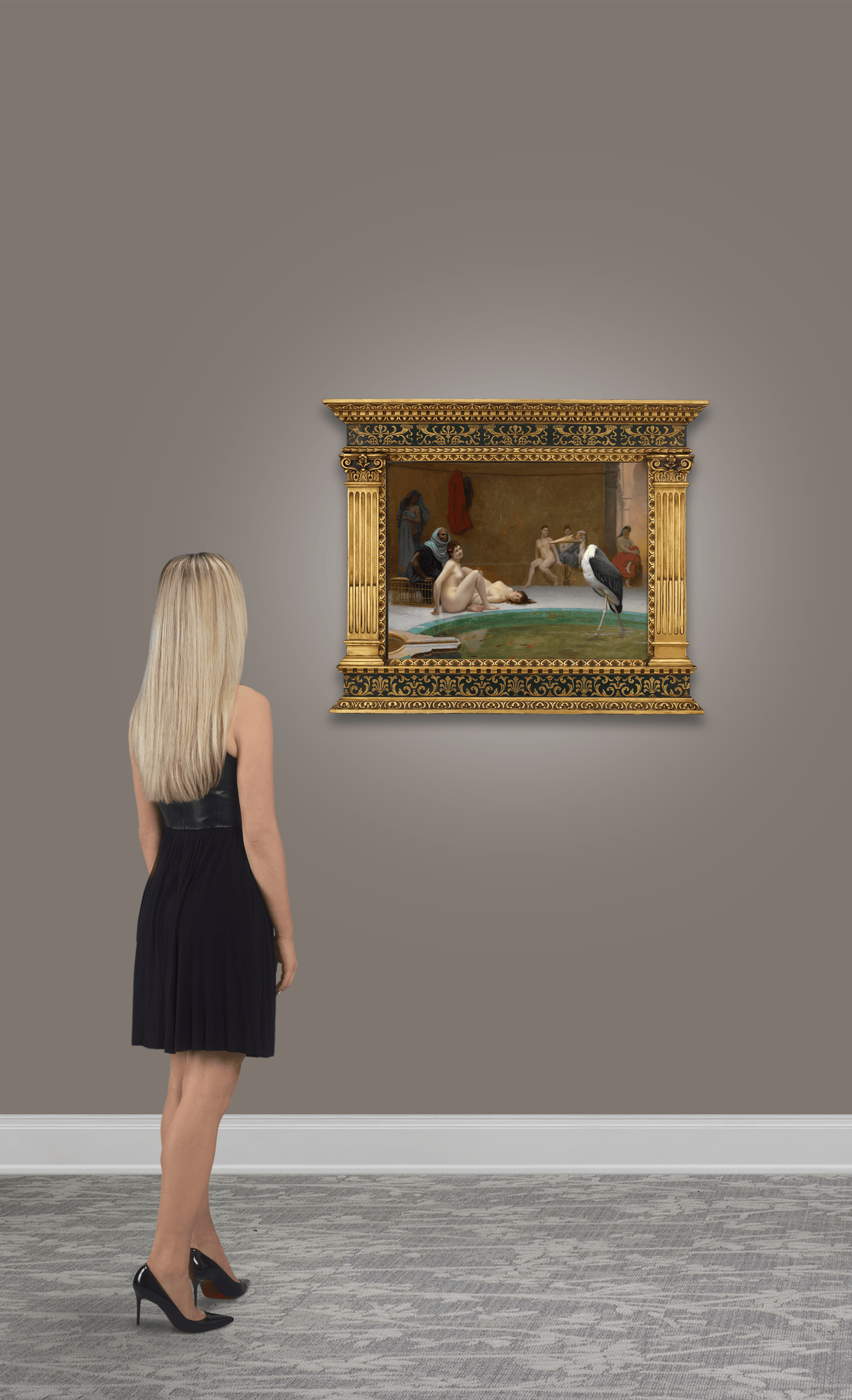 Le Marabout: In the Harem Bath by Jean-Léon Gérôme