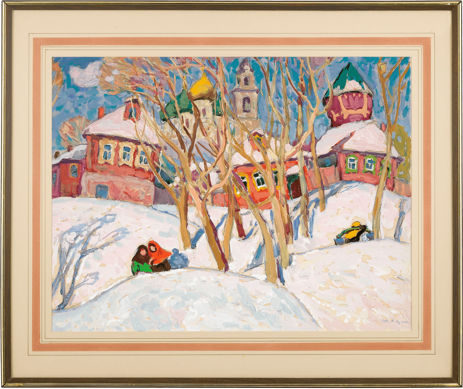 Russian Winter Scene by Moisey Kogan