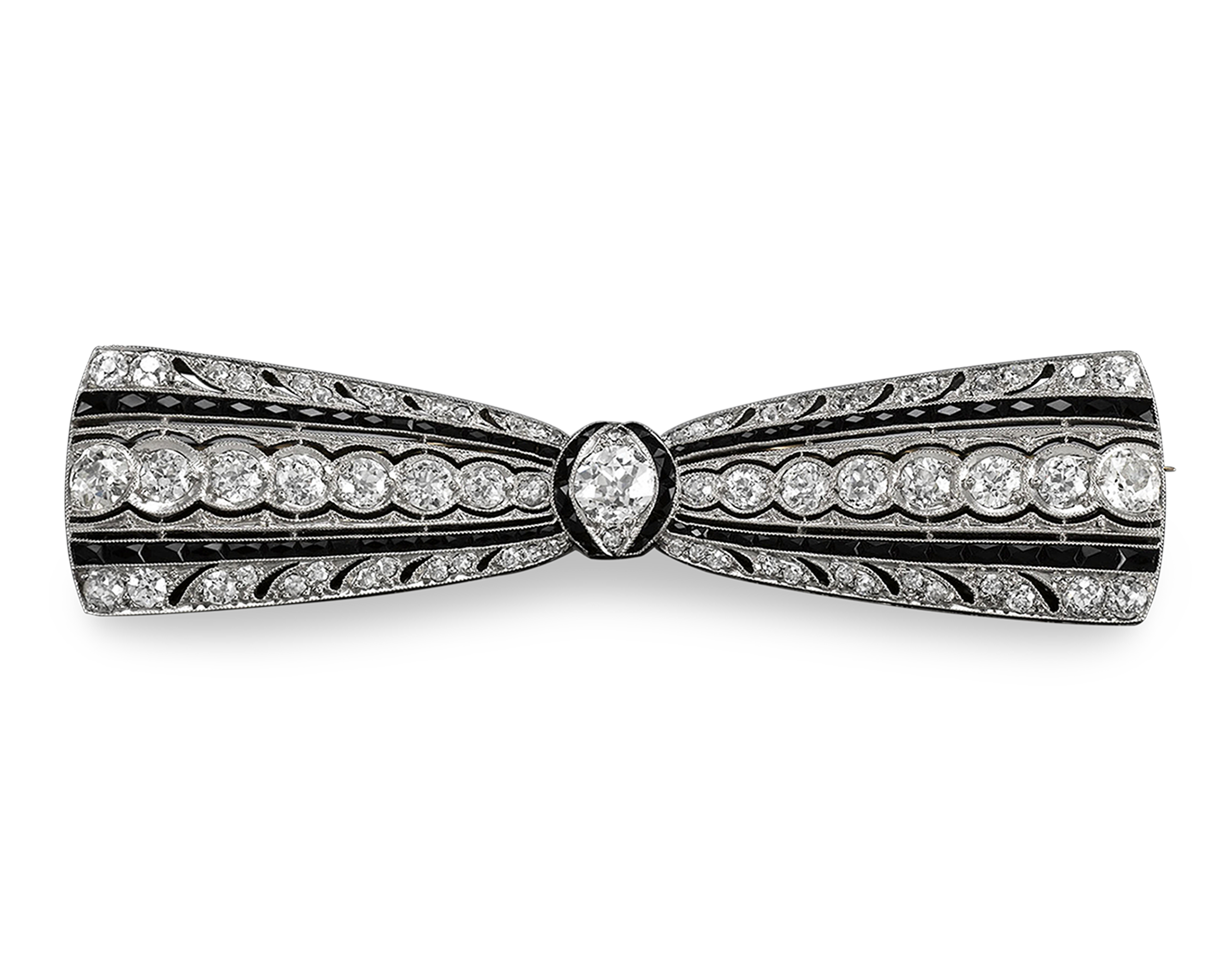 Greenleaf & Crosby Diamond and Platinum Pendant Brooch