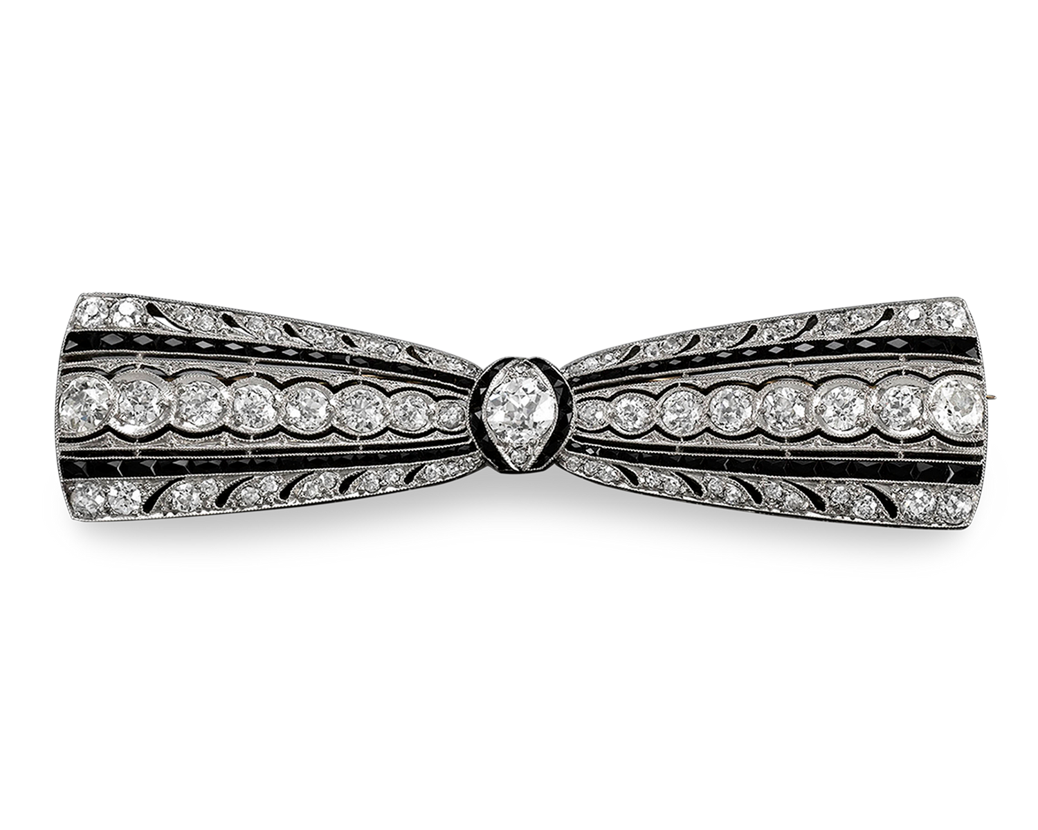 Greenleaf & Crosby Diamond and Platinum Pendant Brooch