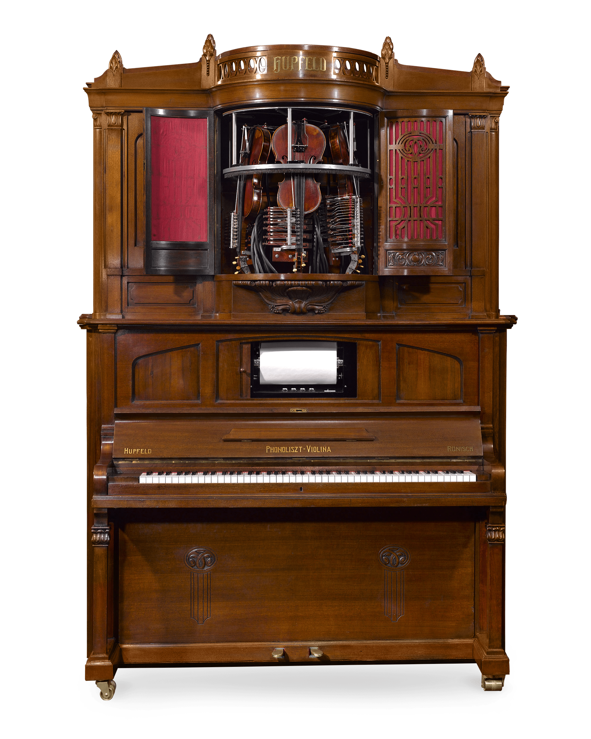 Remarkable and rare, this Hupfeld Phonoliszt-Violina Model B is a masterpiece of design