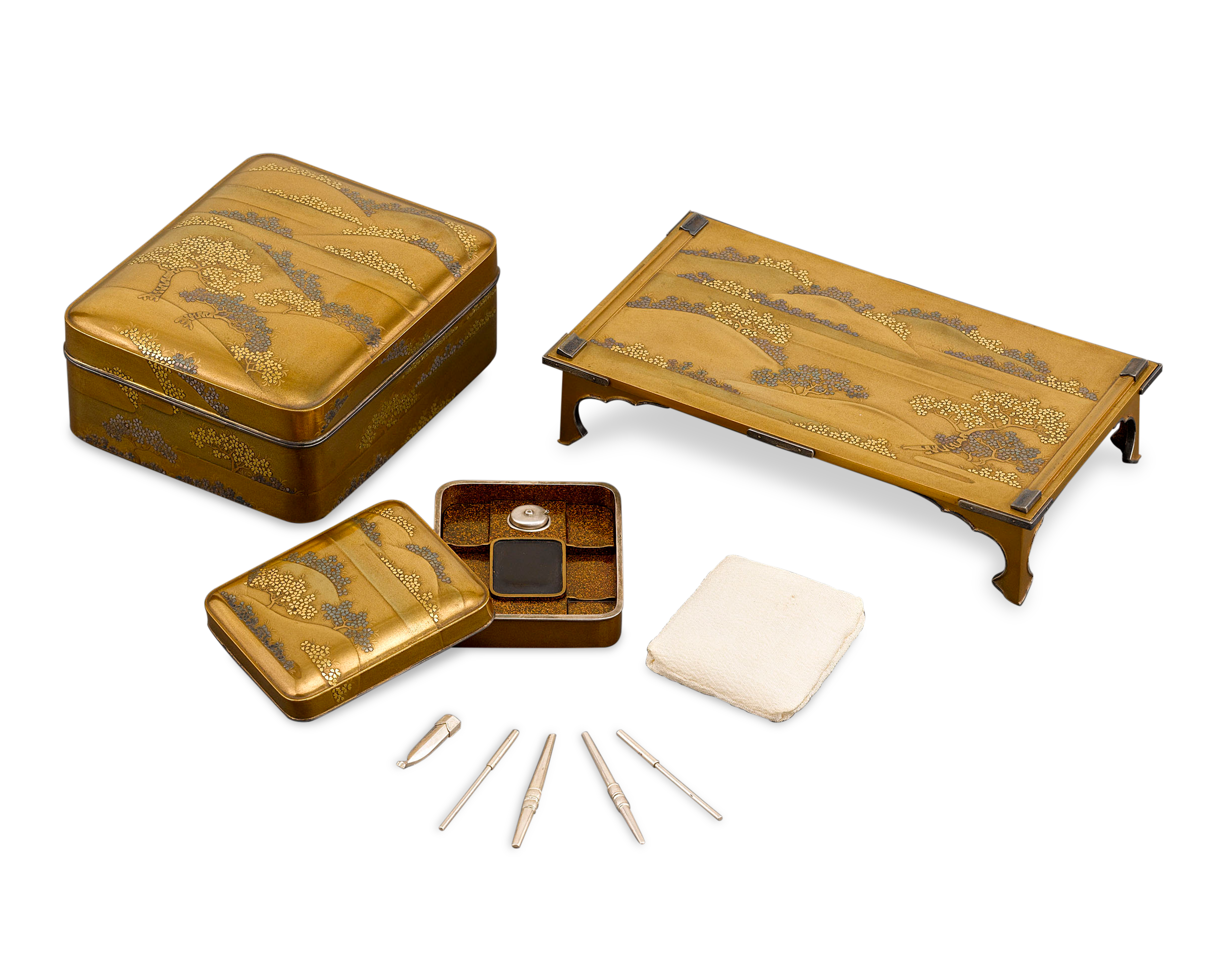 Japanese Meiji Lacquer Writing Set