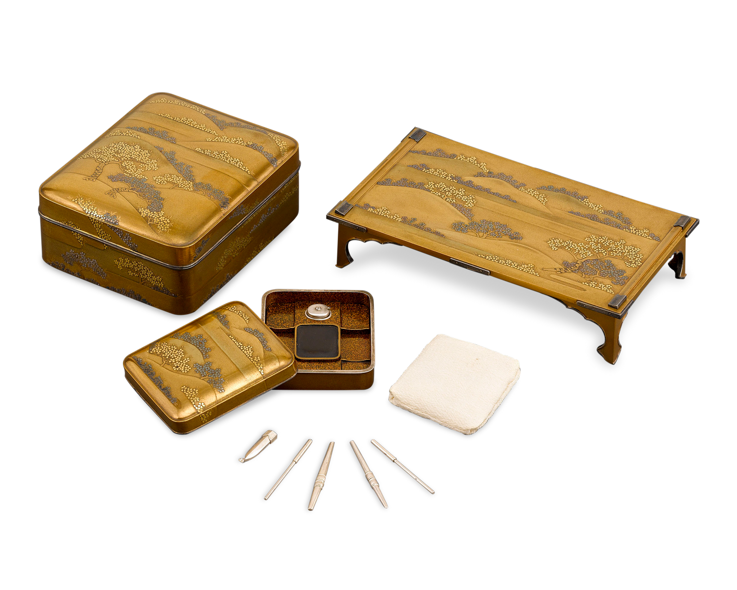 Japanese Meiji Lacquer Writing Set