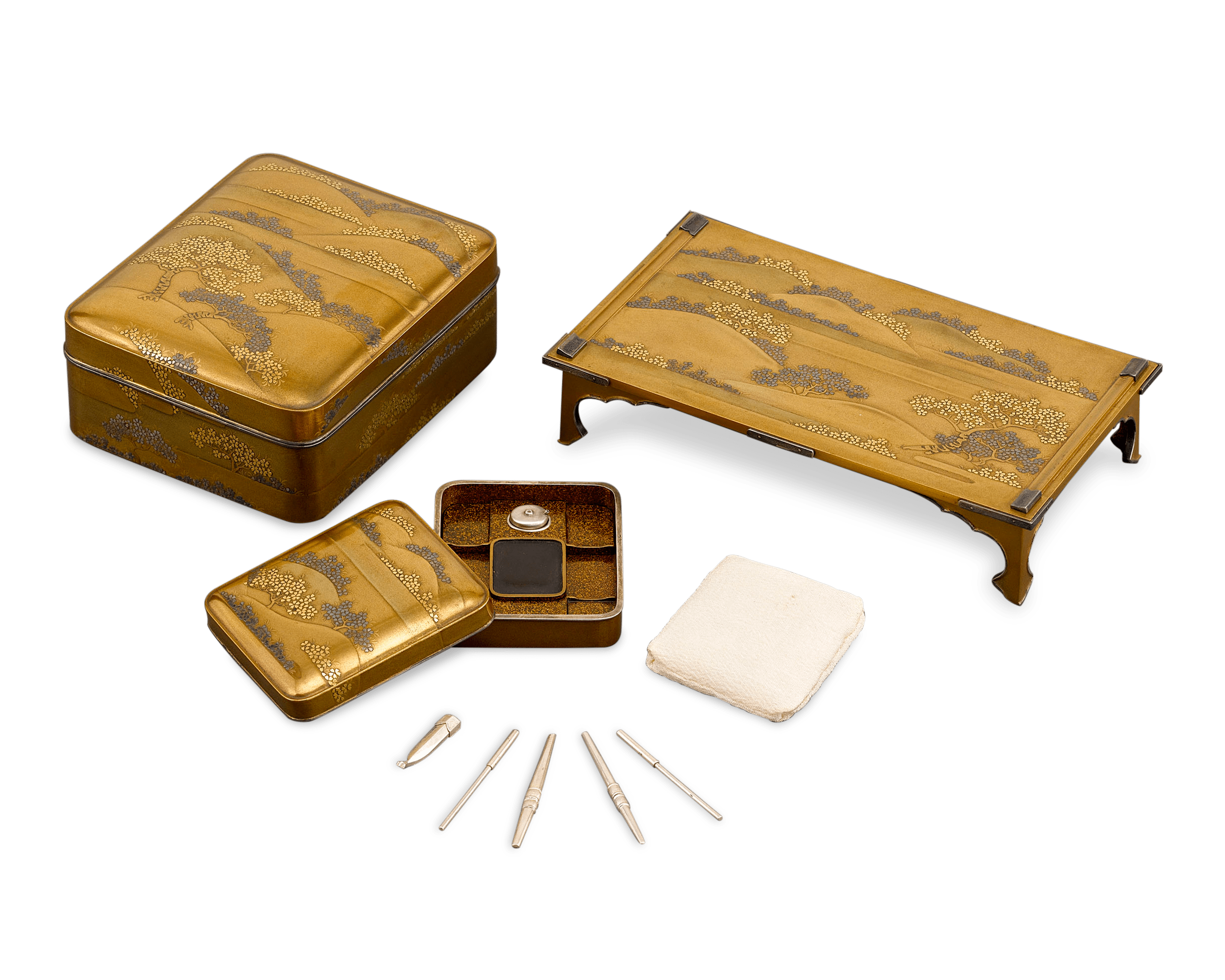 Japanese Meiji Lacquer Writing Set