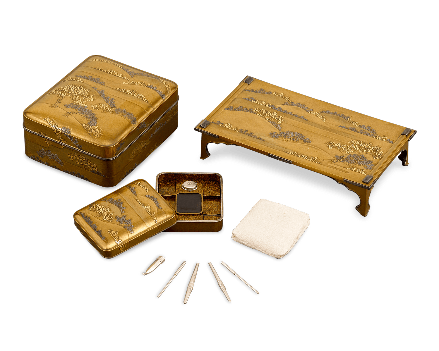 Japanese Meiji Lacquer Writing Set